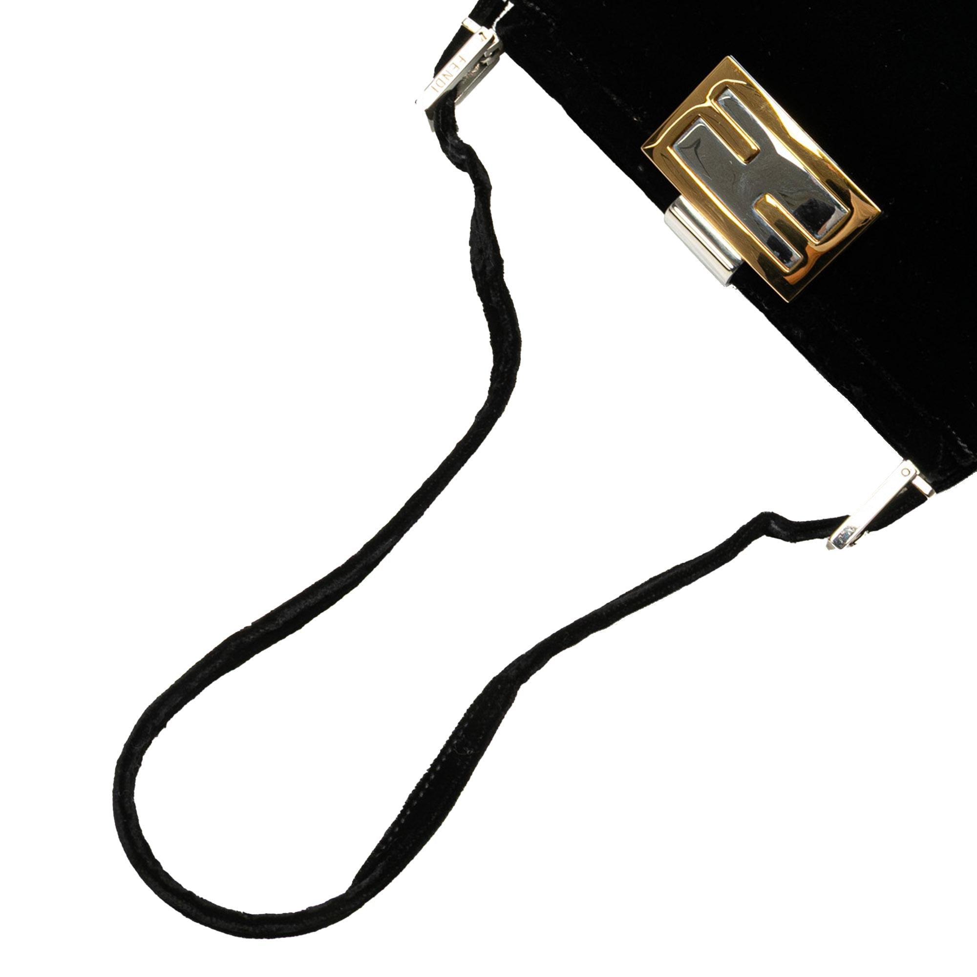 Fendi Velvet Shoulder Bag