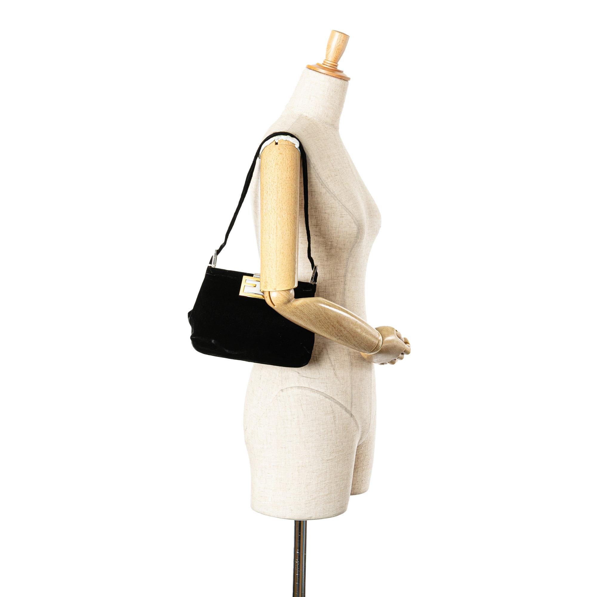 Fendi Velvet Shoulder Bag