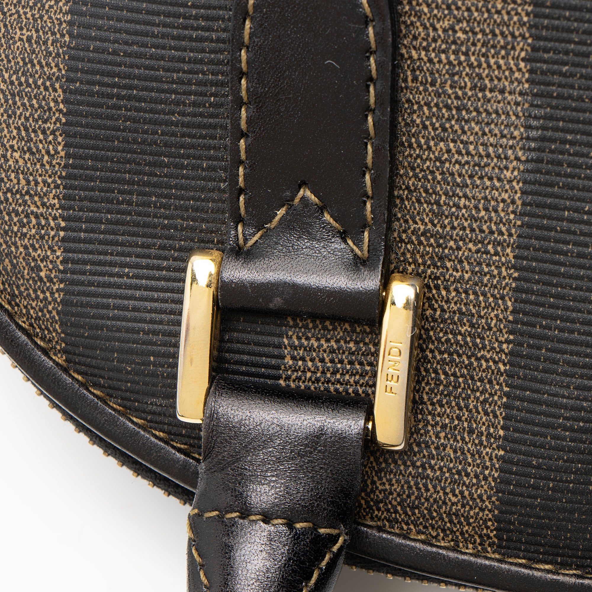 Fendi Vintage Pequin Dome Satchel