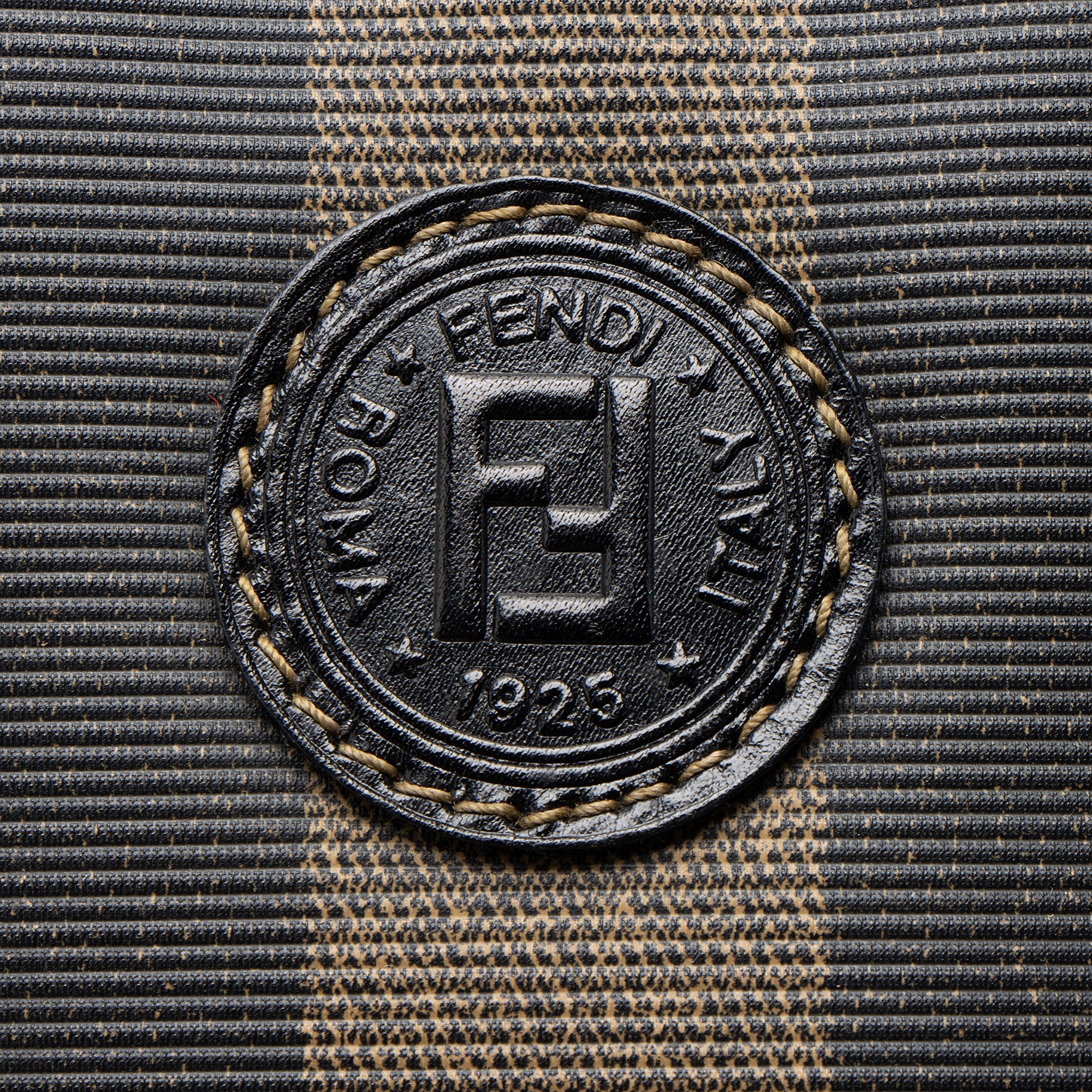 Fendi Vintage Pequin Dome Satchel