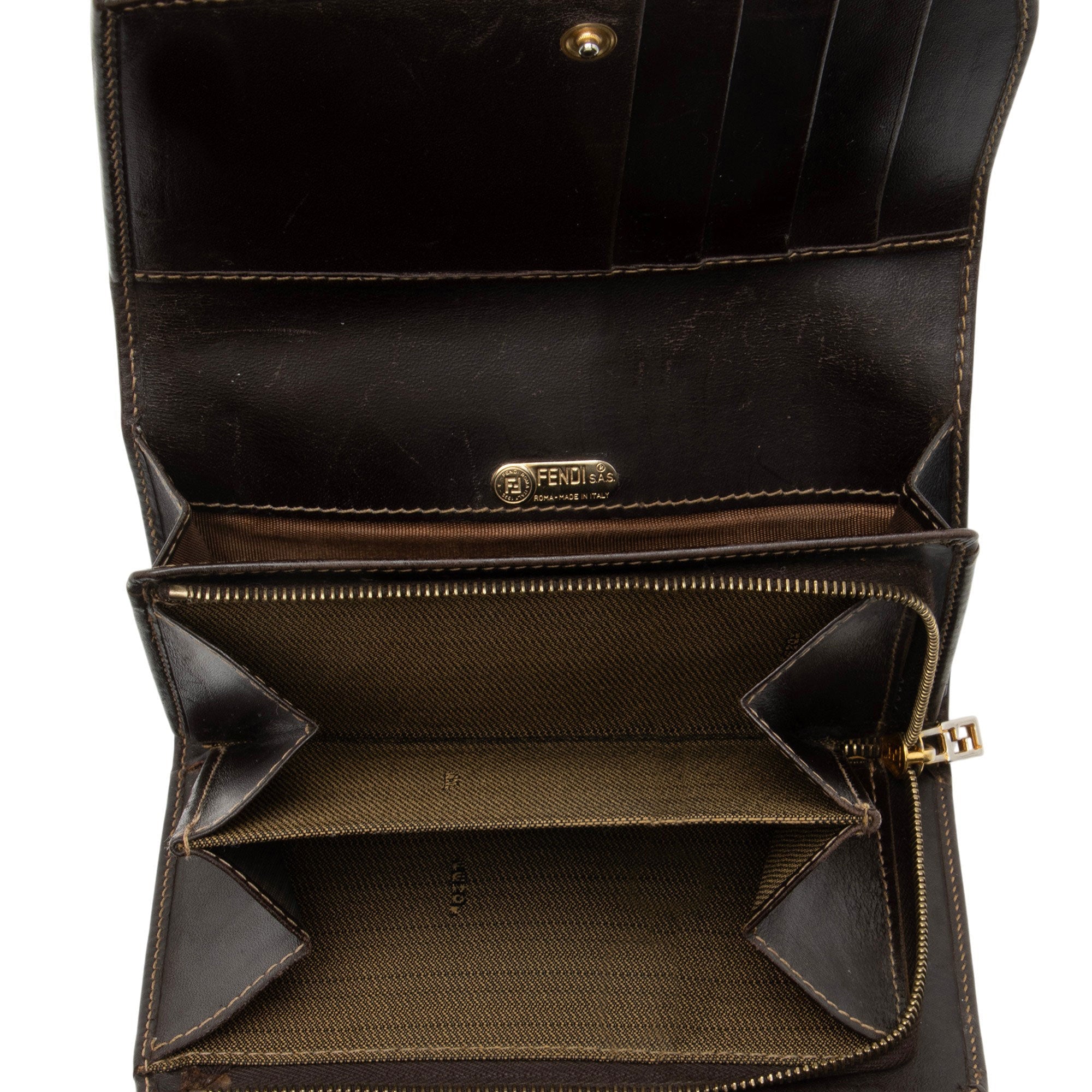 Fendi Vintage Zucca Compact Wallet