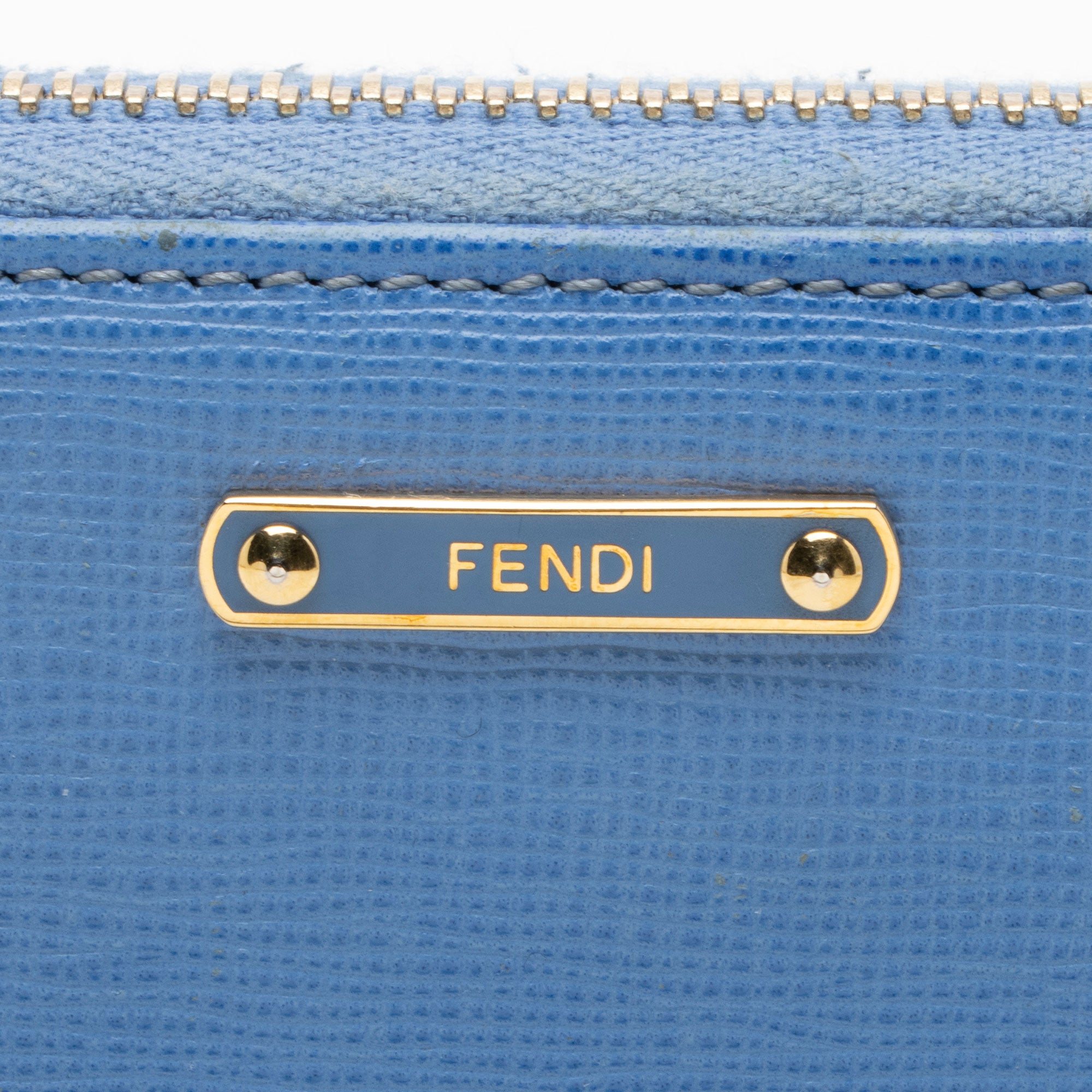 Fendi Vitello Elite Zip Around Wallet
