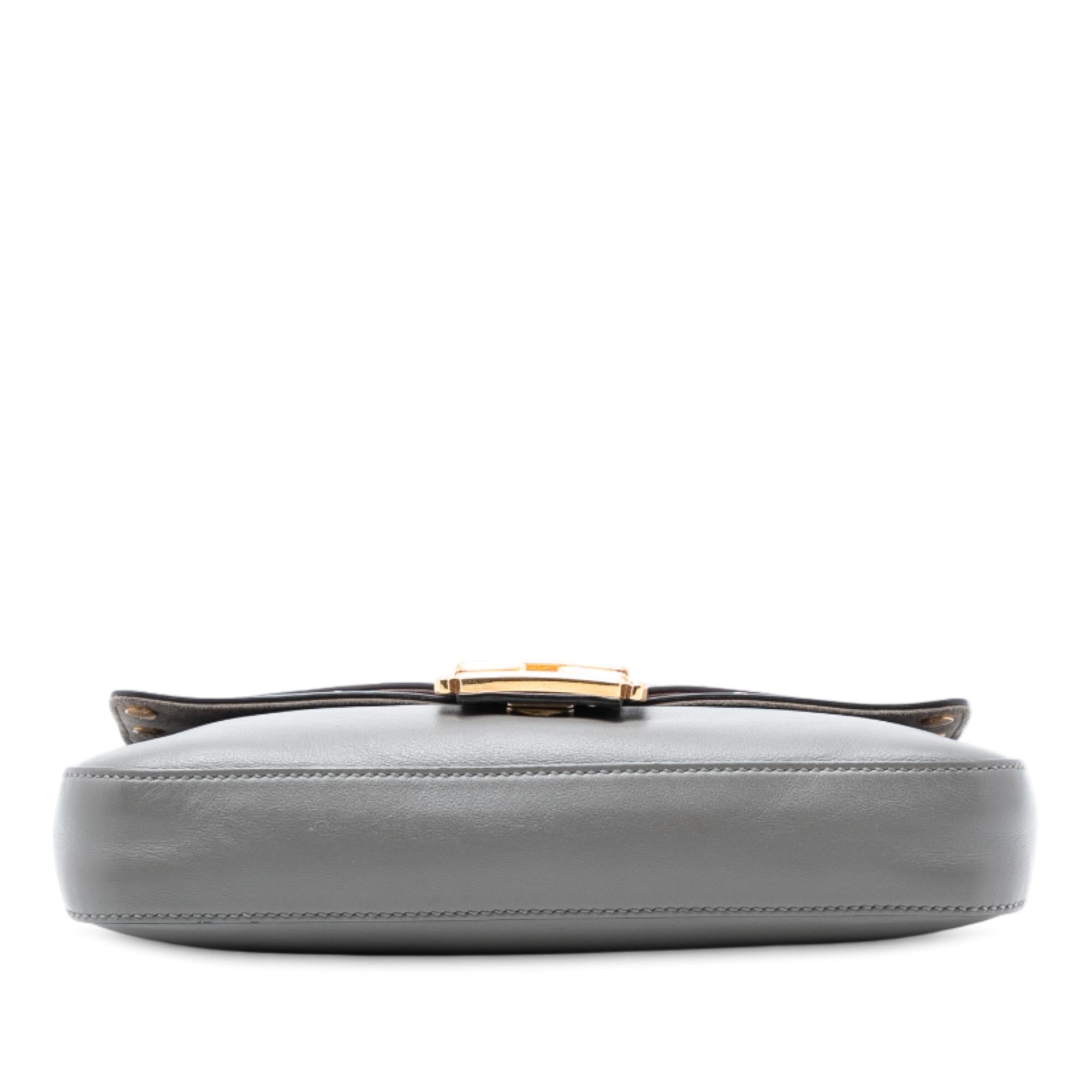 Fendi Vitello Grace FF 1974 Baguette Crossbody