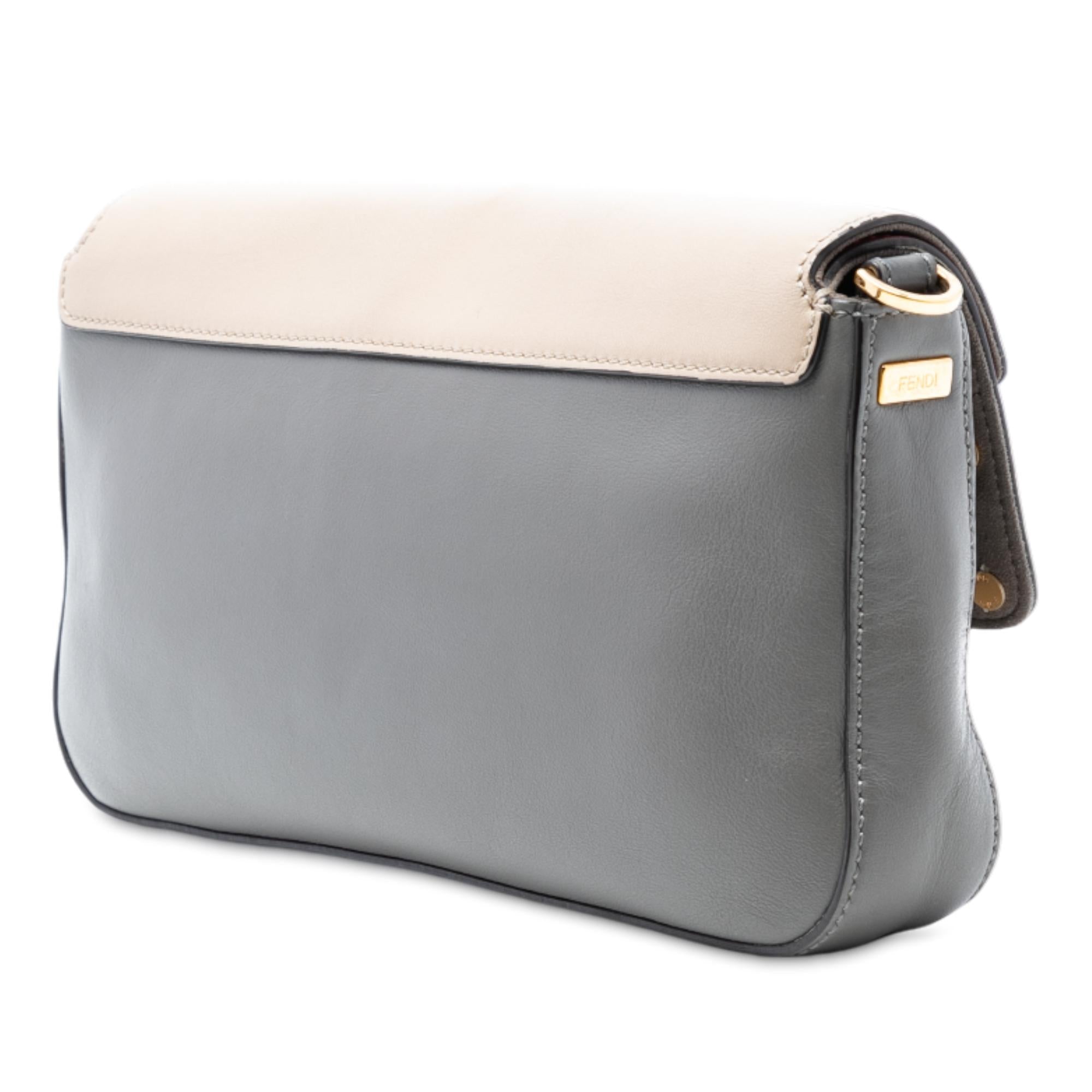 Fendi Vitello Grace FF 1974 Baguette Crossbody