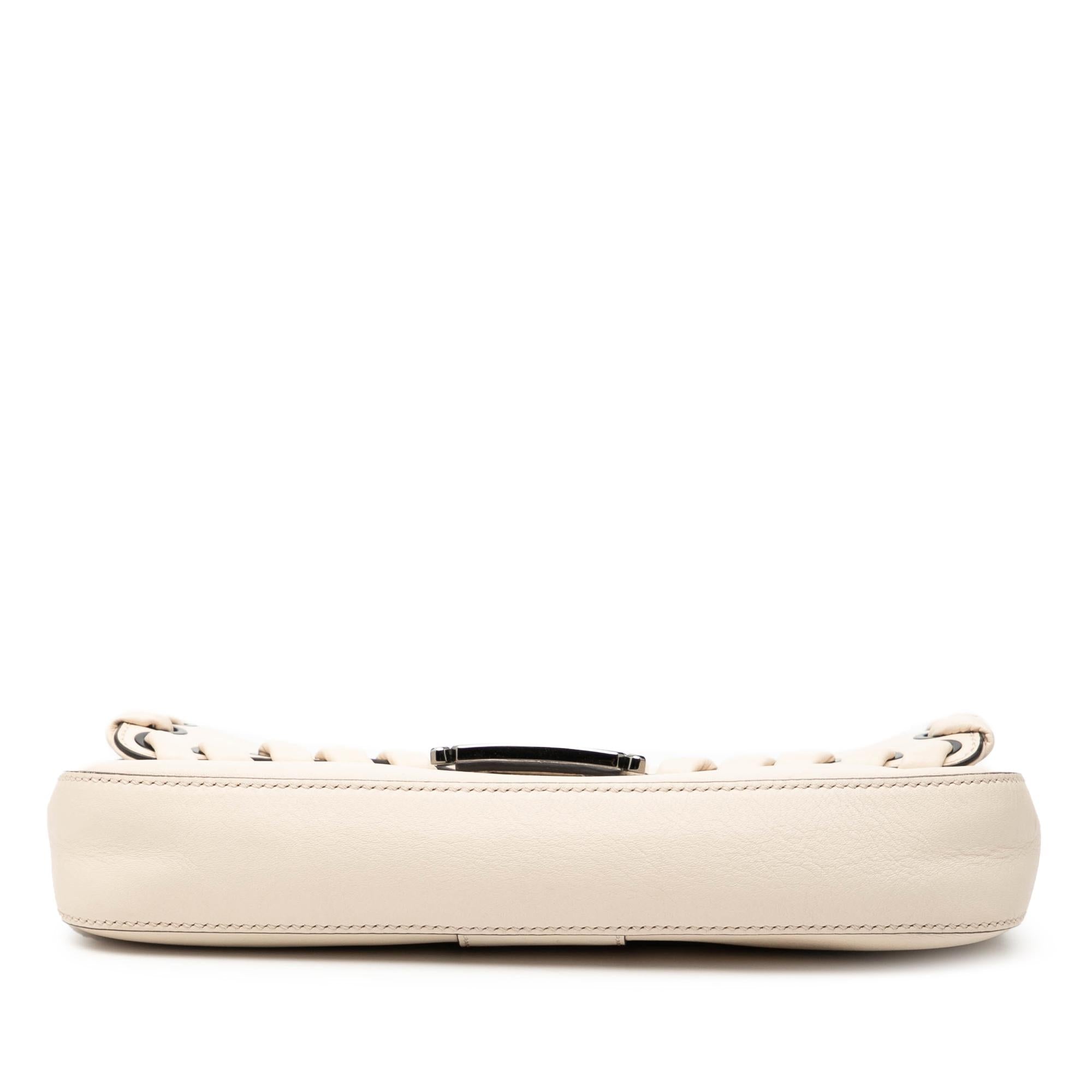 Fendi Whipstitch Leather Baguette Crossbody