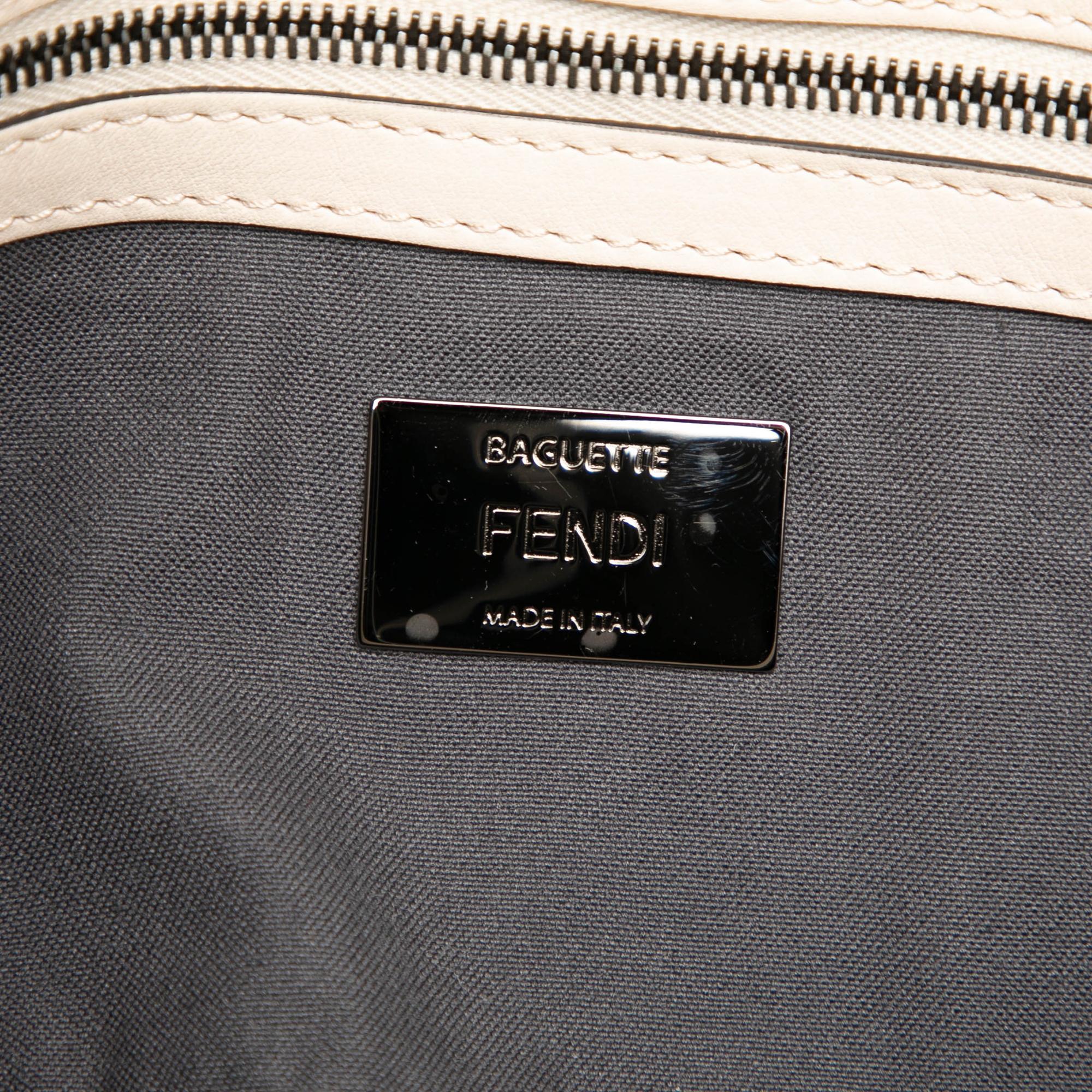 Fendi Whipstitch Leather Baguette Crossbody