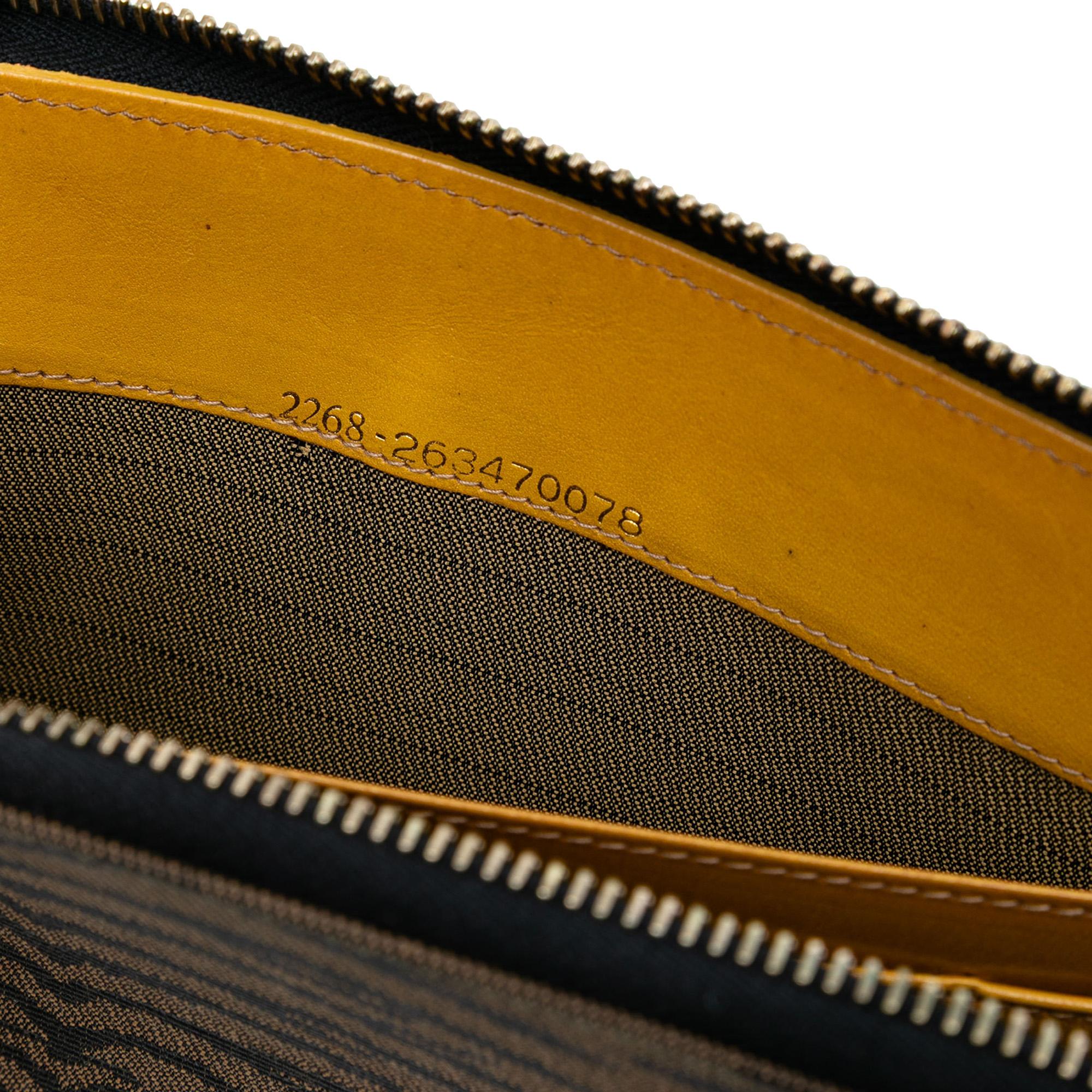 Fendi Zebra Print Canvas Twins Handbag