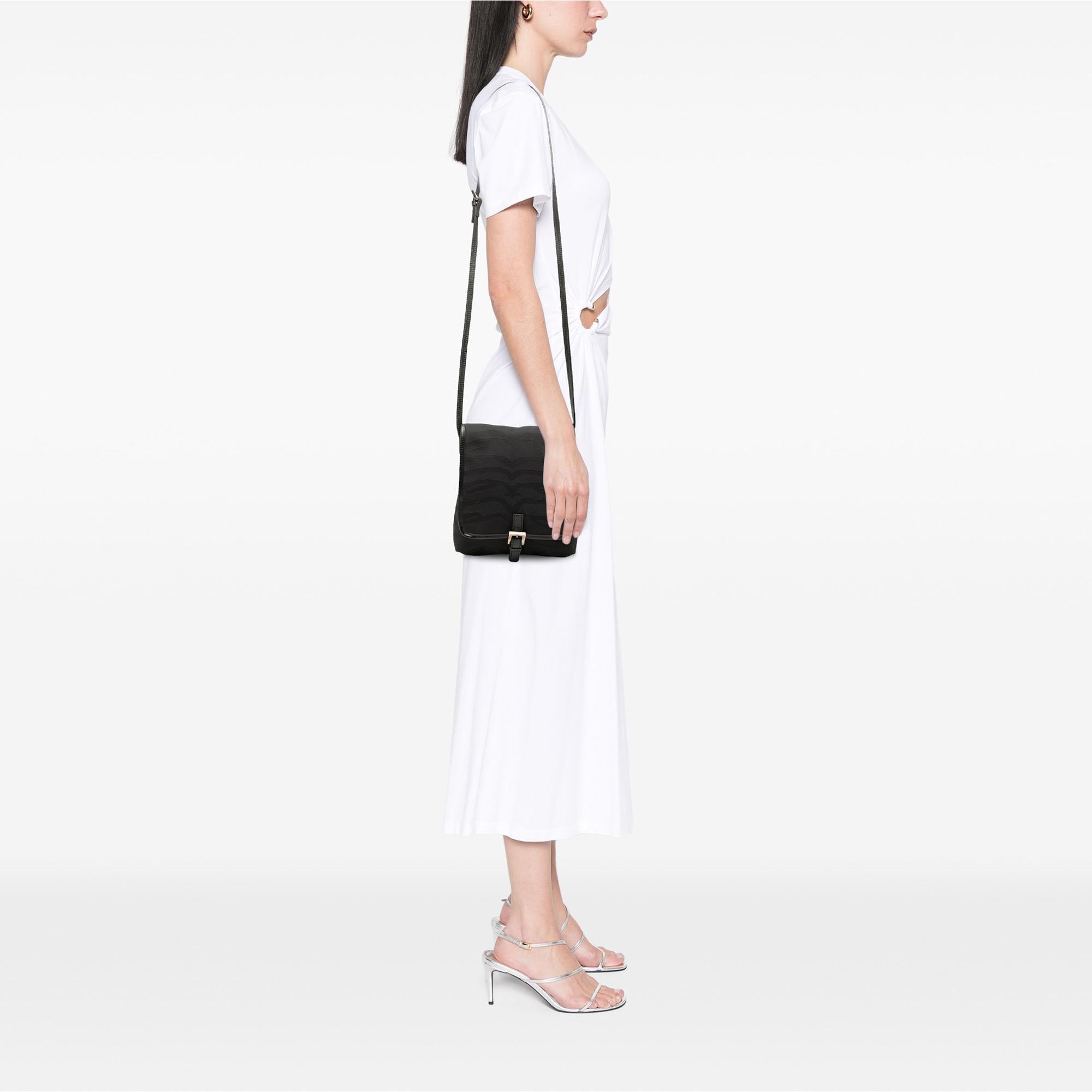 Fendi Zebra Printed Canvas Crossbody