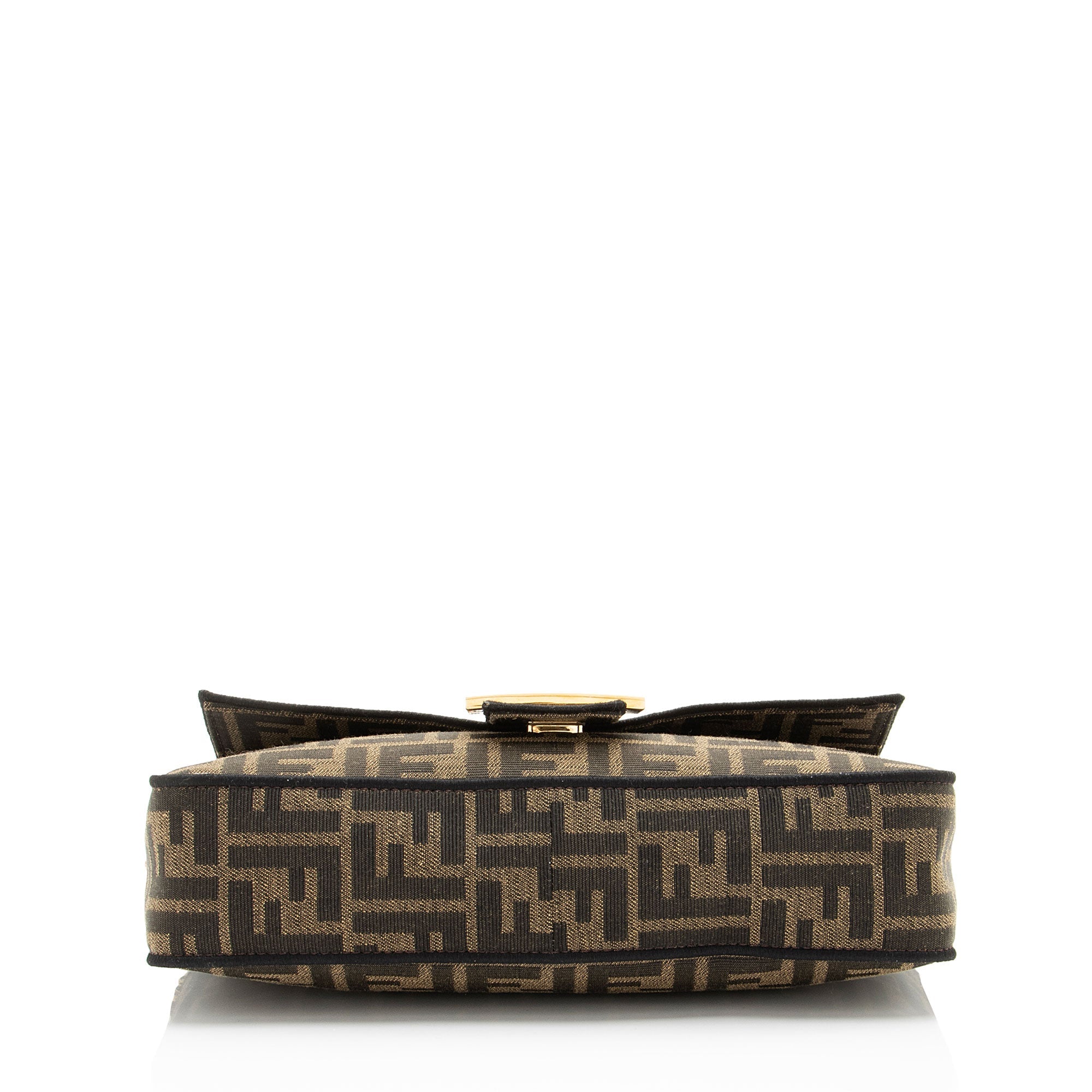 Fendi Zucca Calfskin Baguette Shoulder Bag