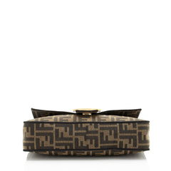 Fendi Zucca Calfskin Baguette Shoulder Bag