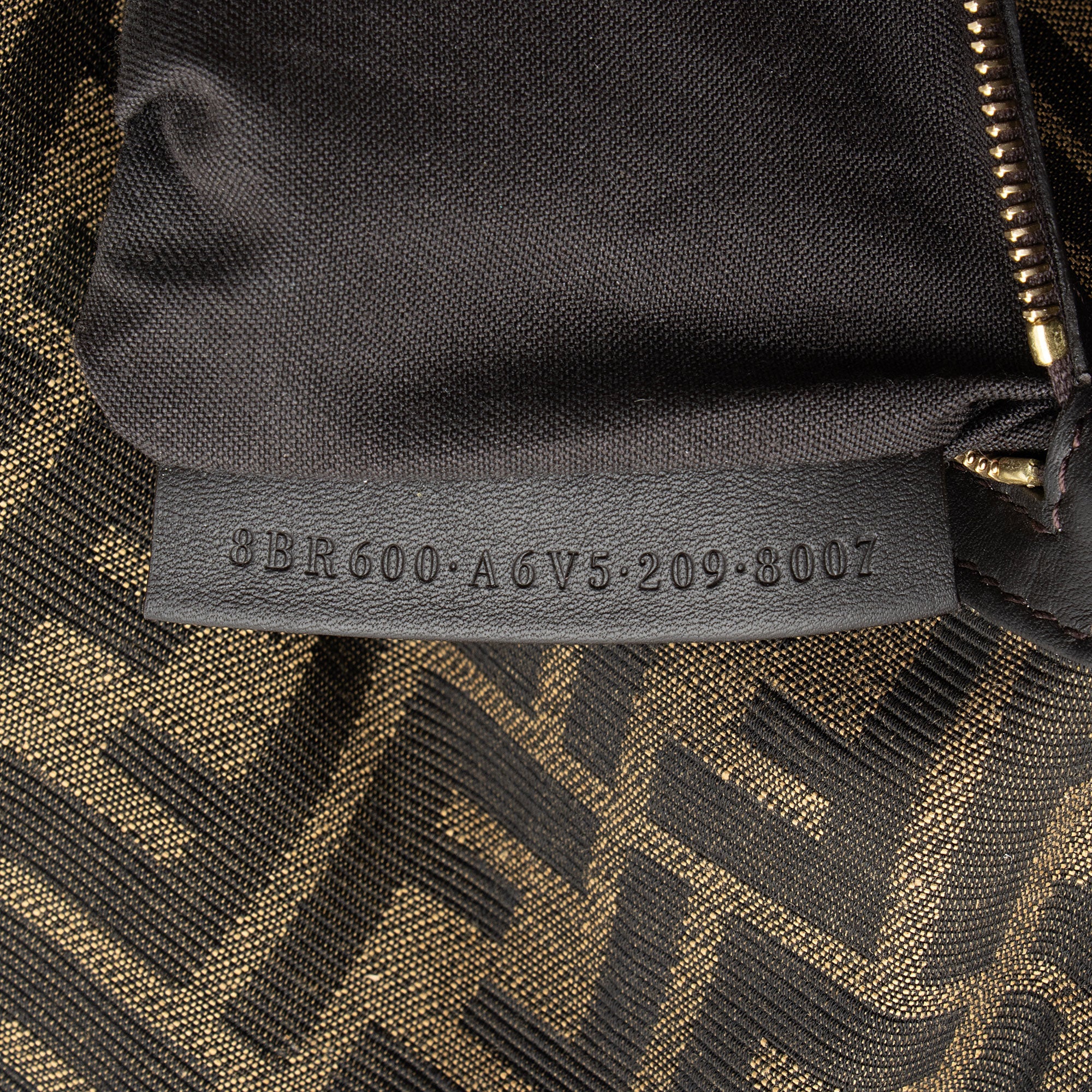 Fendi Zucca Calfskin Baguette Shoulder Bag