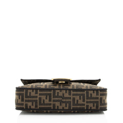 Fendi Zucca Calfskin Baguette Shoulder Bag