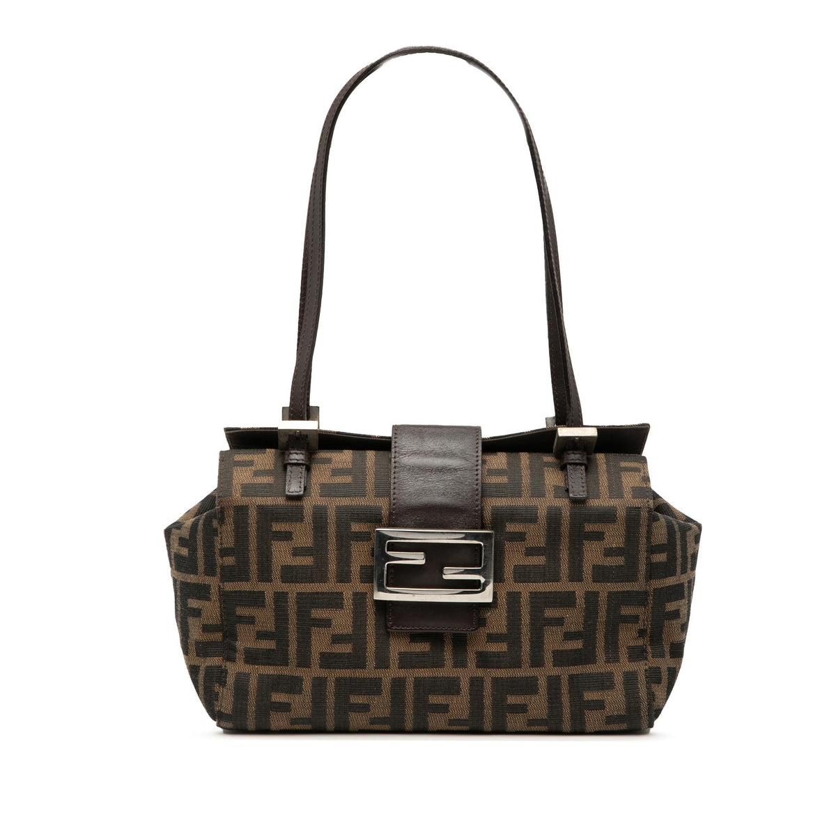 Fendi Zucca Canvas Bento Box Shoulder Bag