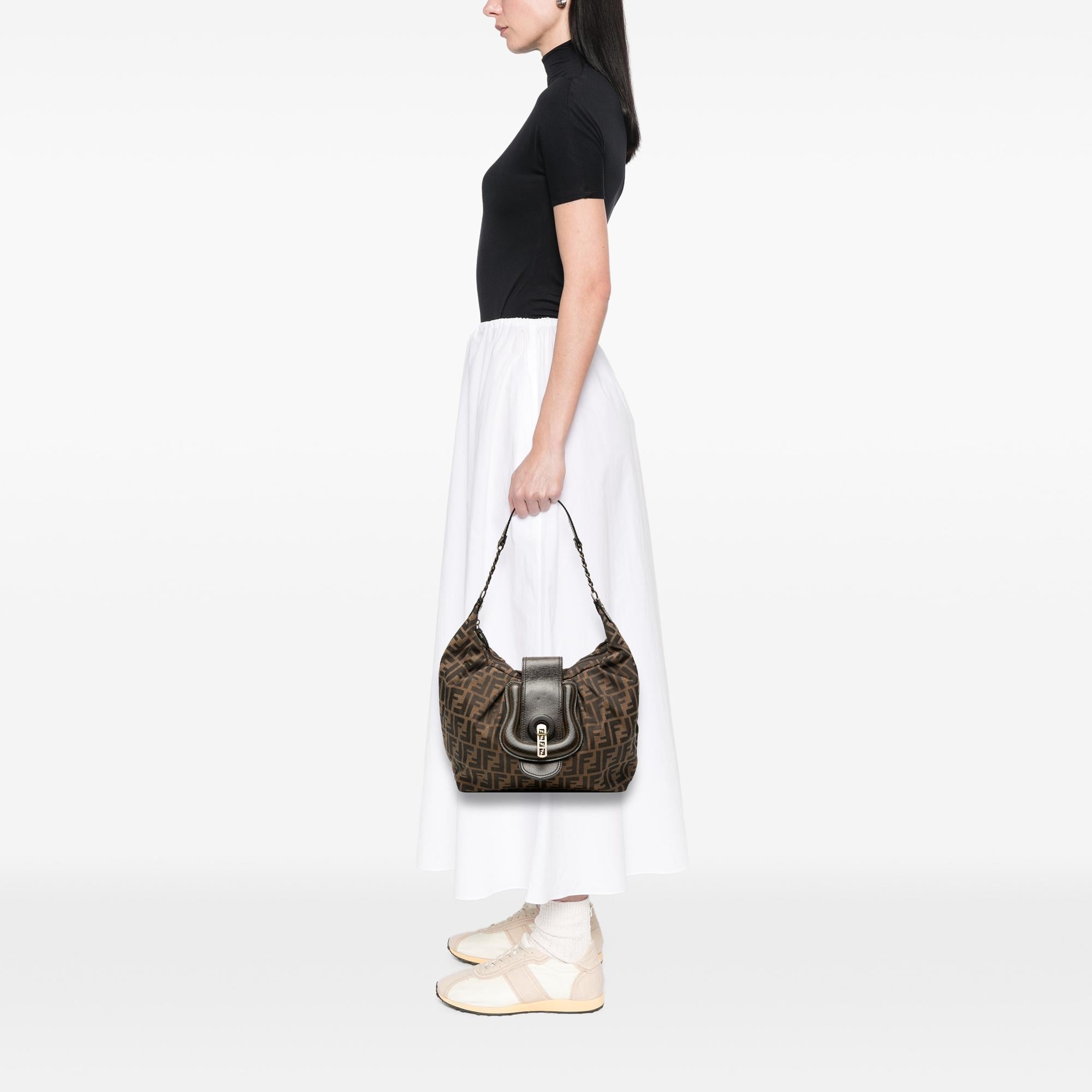 Fendi Zucca Canvas Borsa B Hobo