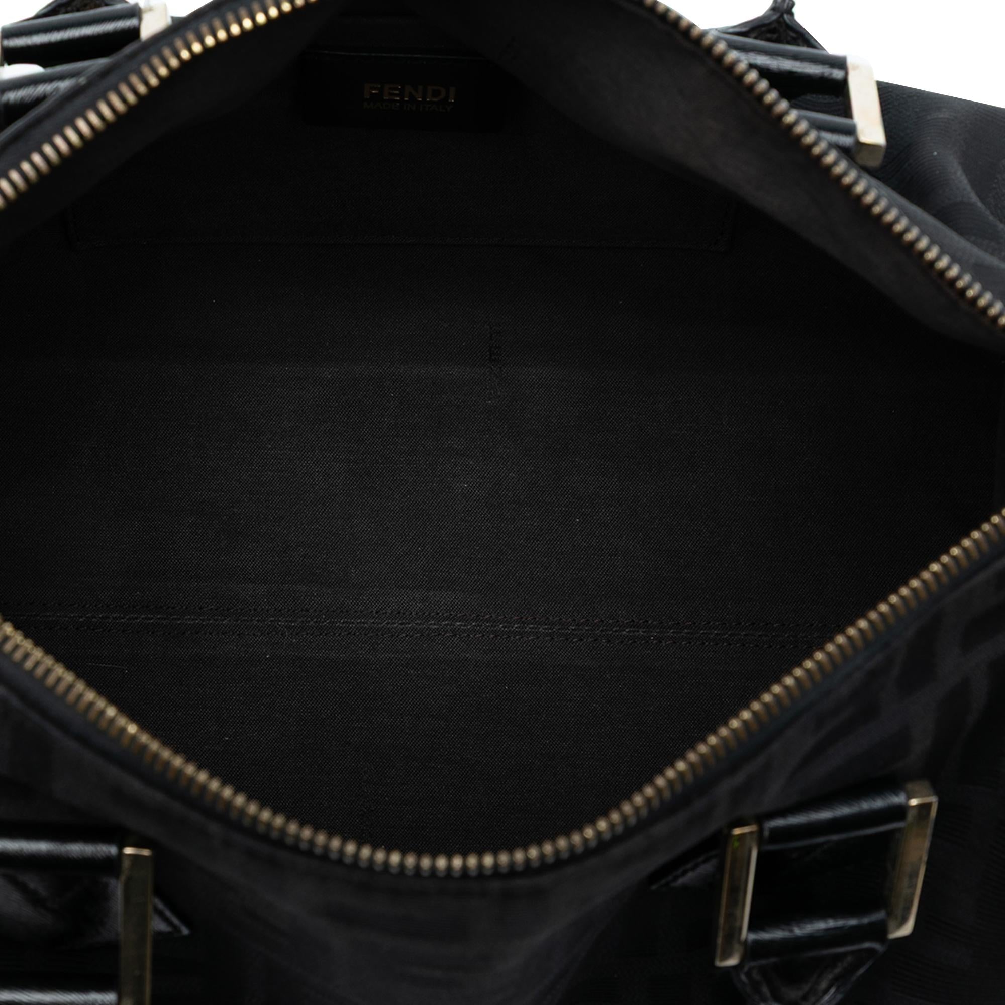 Fendi Zucca Canvas Boston Bag