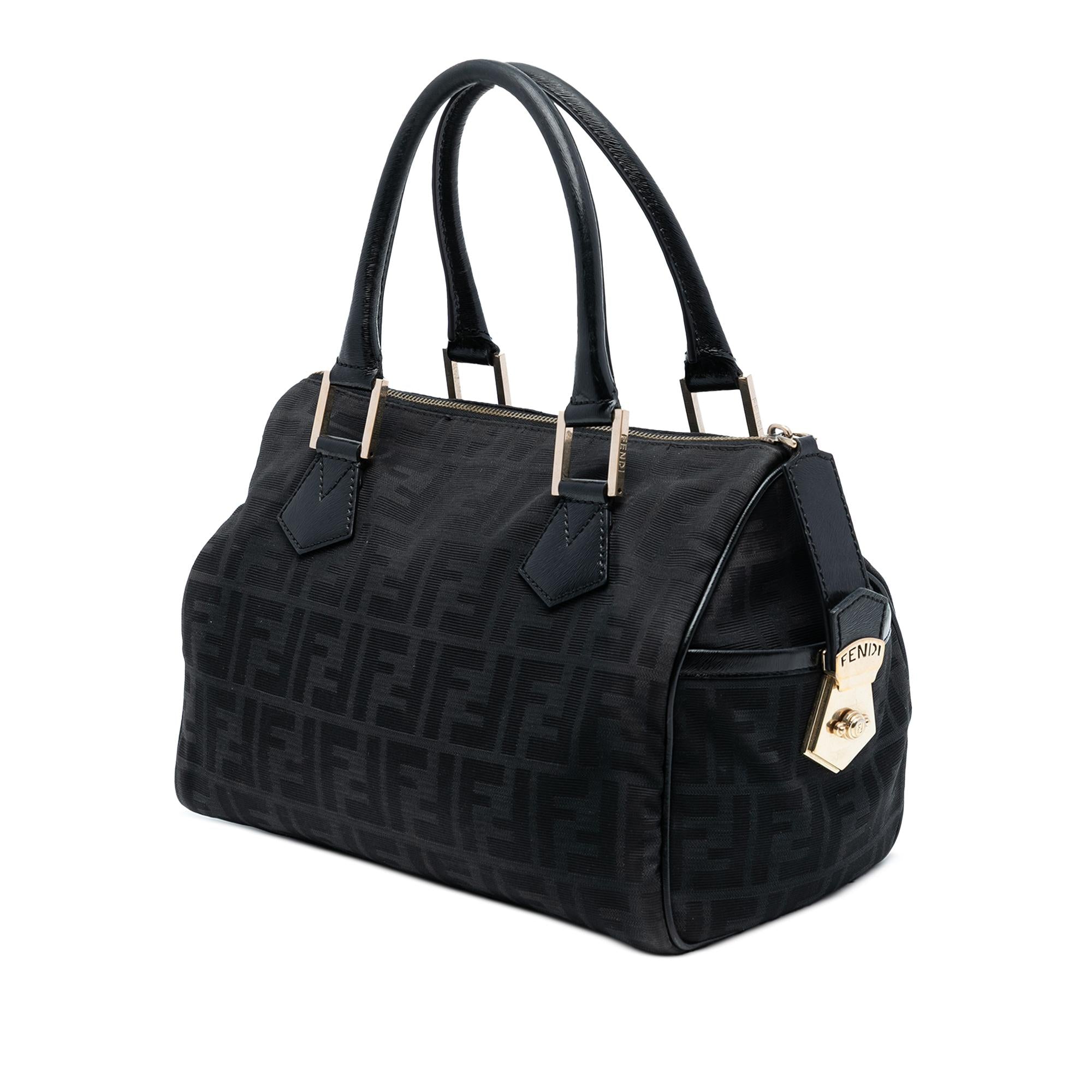 Fendi Zucca Canvas Boston Bag