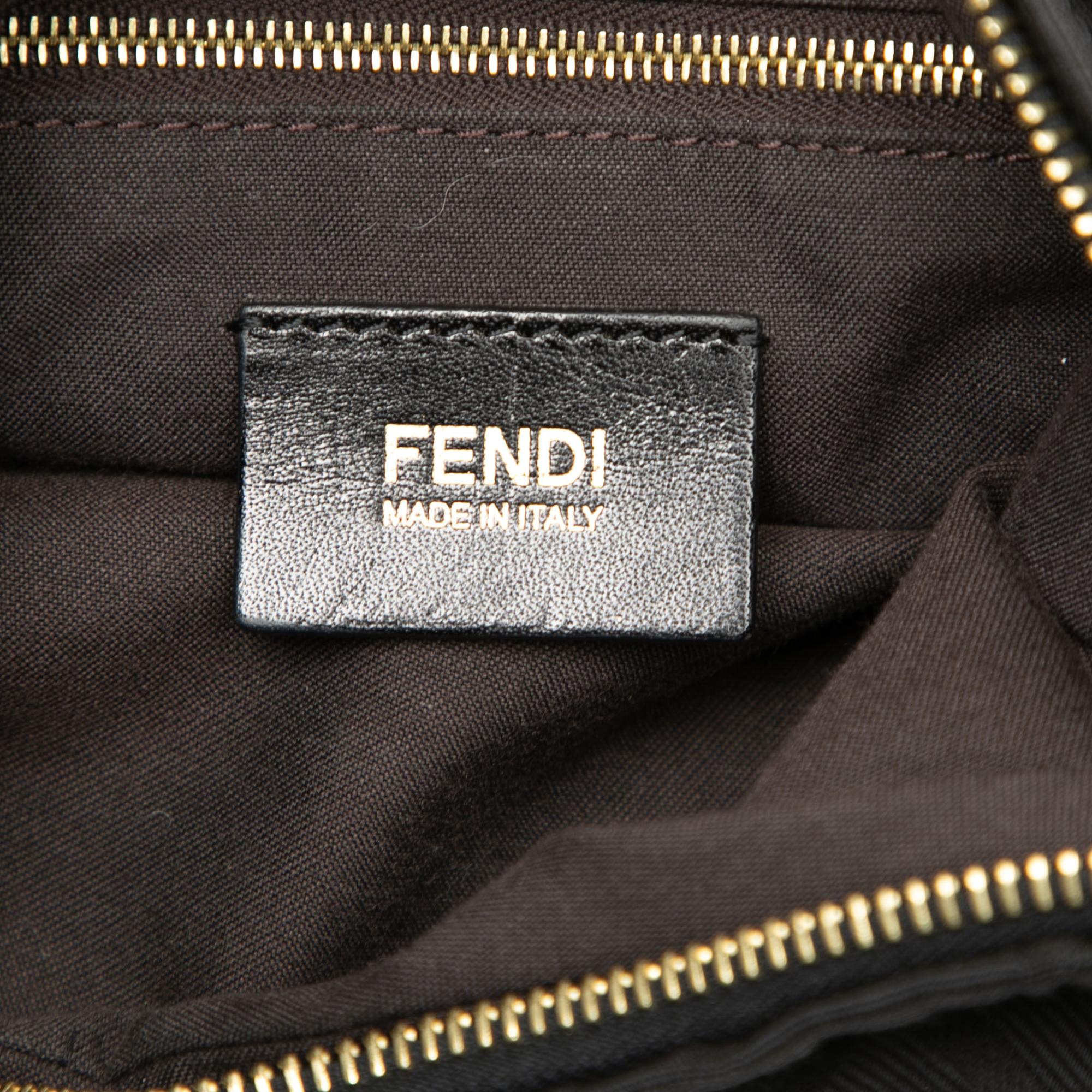 Fendi Zucca Canvas Chef Chain Hobo Bag