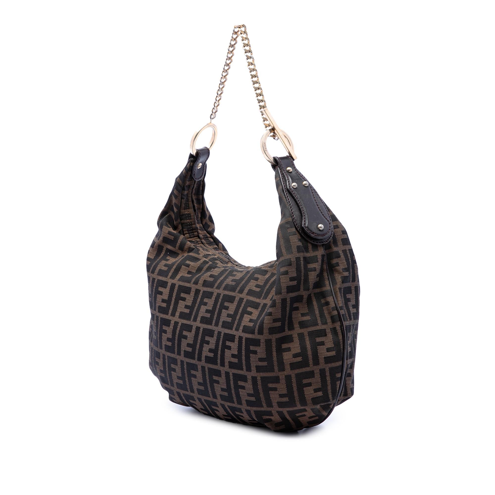Fendi Zucca Canvas Chef Chain Hobo