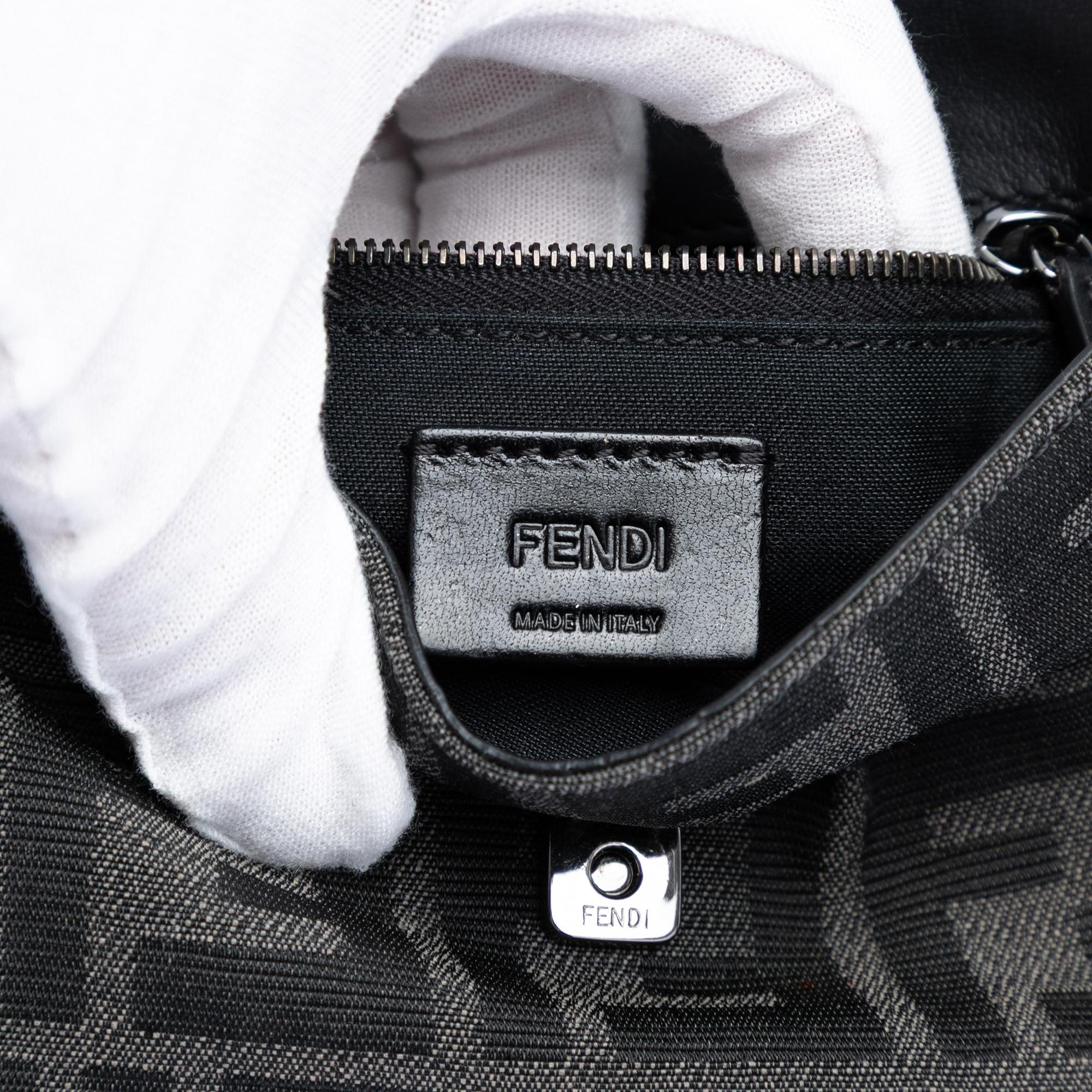 Fendi Zucca Canvas Convertible Baguette Pouch