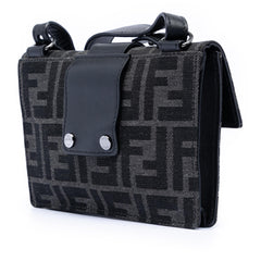 Fendi Zucca Canvas Convertible Baguette Pouch