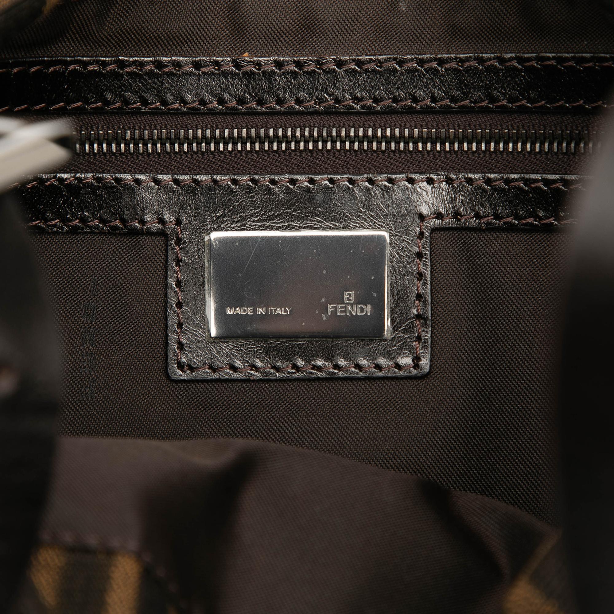 Fendi Zucca Canvas Double Flap Mamma