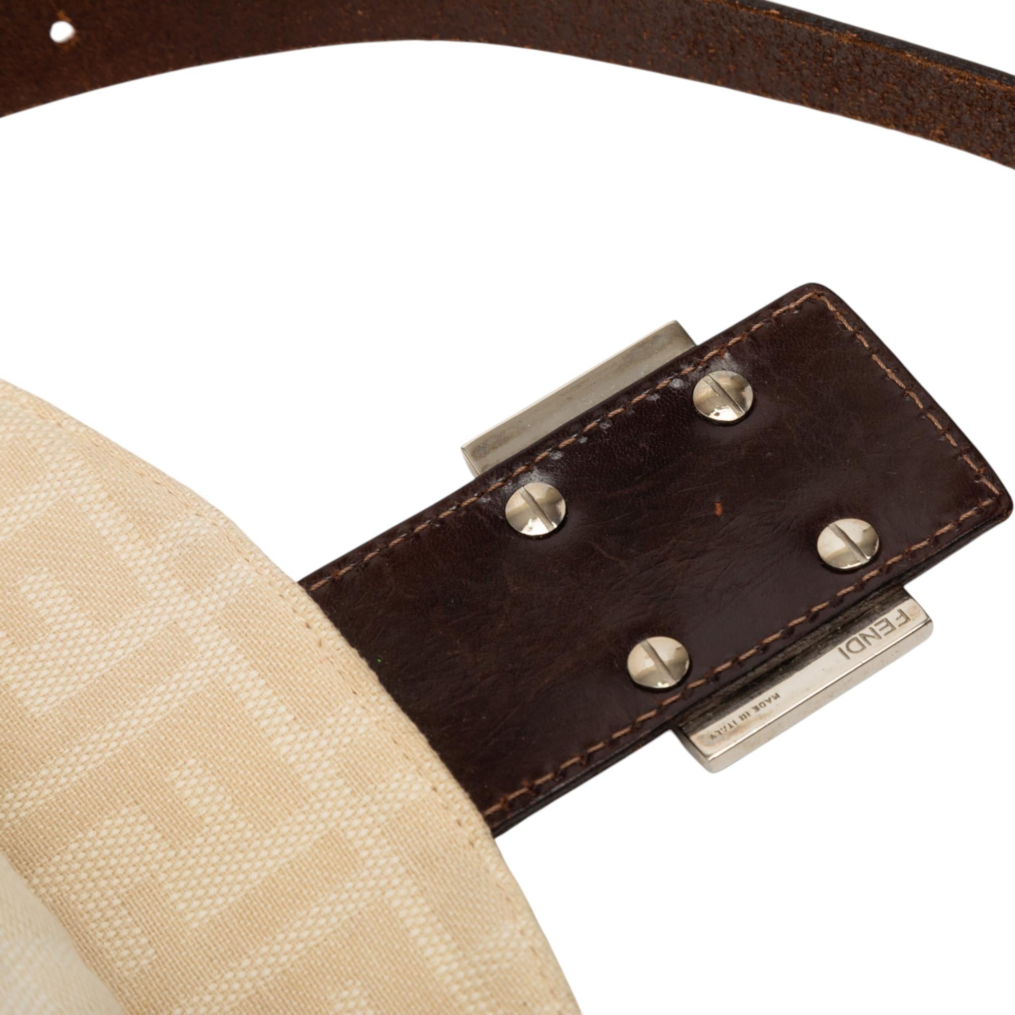 Fendi Zucca Canvas Double Flap Mamma