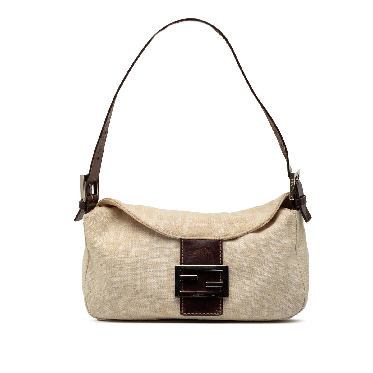 Fendi Zucca Canvas Double Flap Mamma