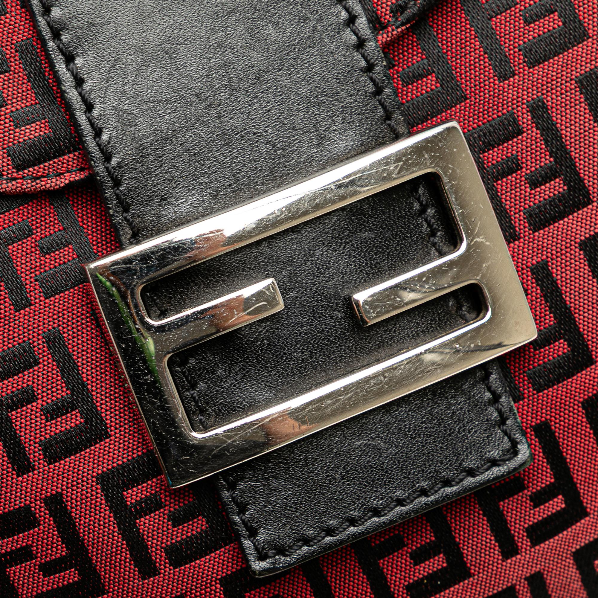 Fendi Zucca Canvas Double Flap Mamma