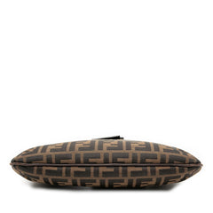 Fendi Zucca Canvas Double Flap Shoulder Bag