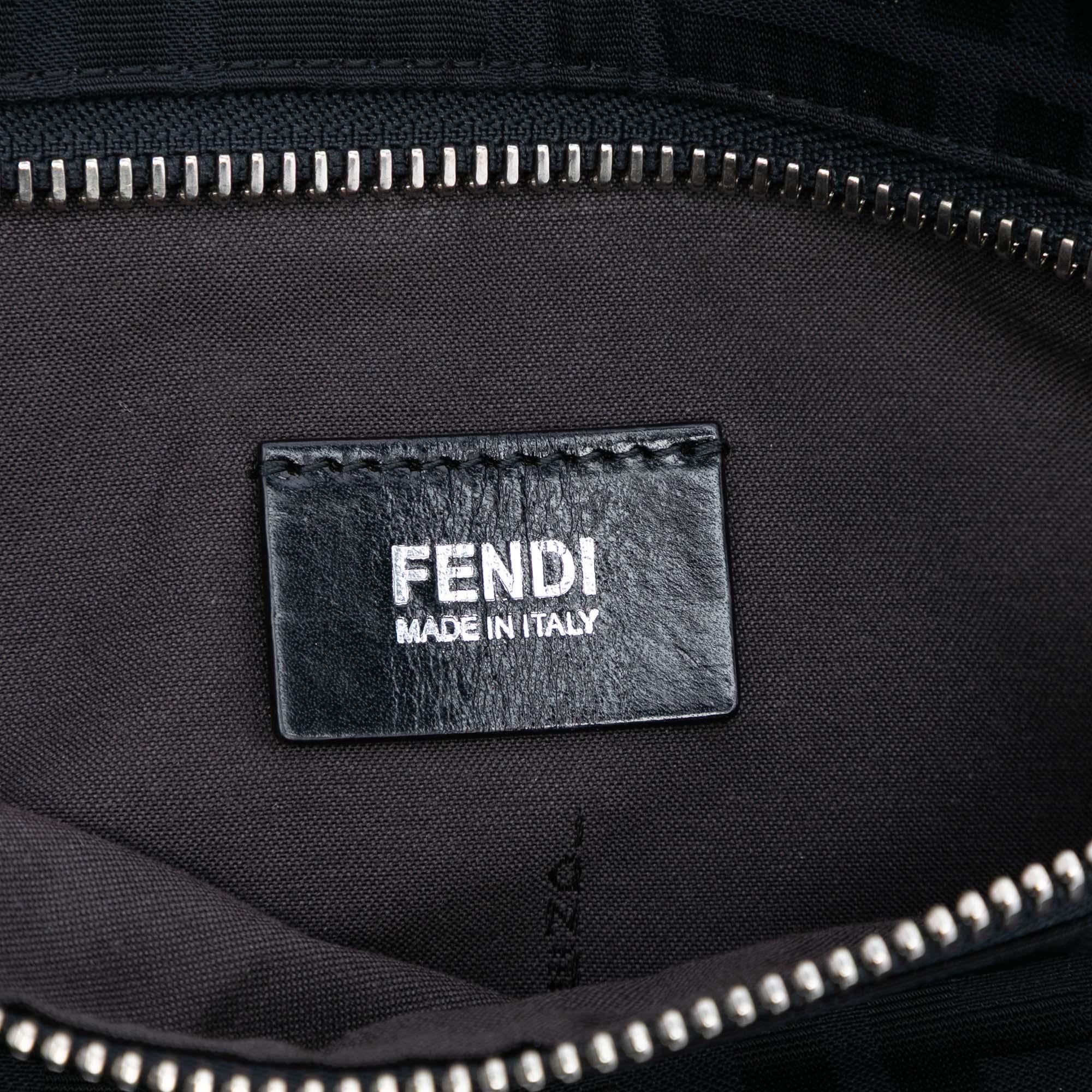 Fendi Zucca Canvas Double Pocket Belt Bag