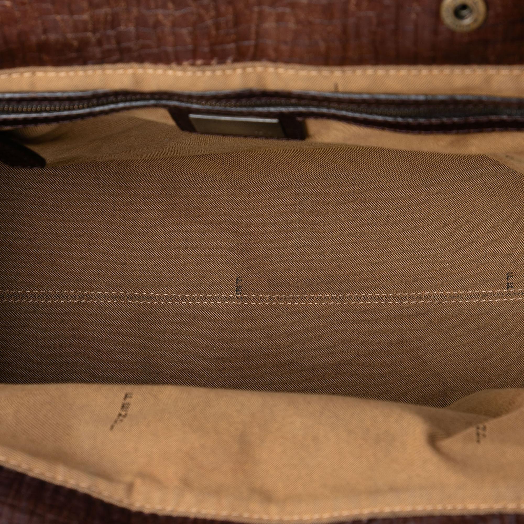 Fendi Zucca Canvas Etniko Handbag