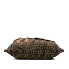 Fendi Zucca Canvas FF Flat Messenger Bag