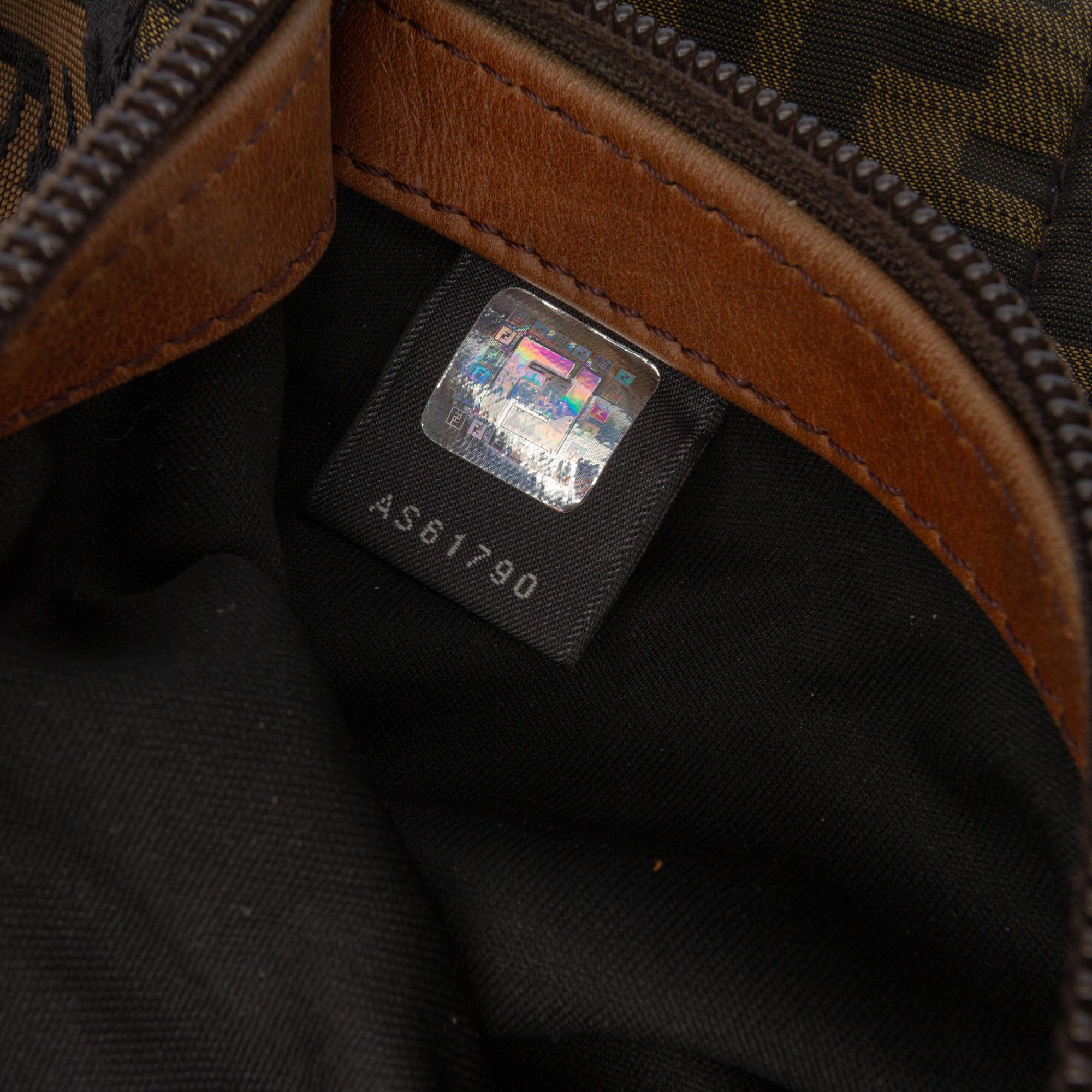 Fendi Zucca Canvas FF Flat Messenger Bag