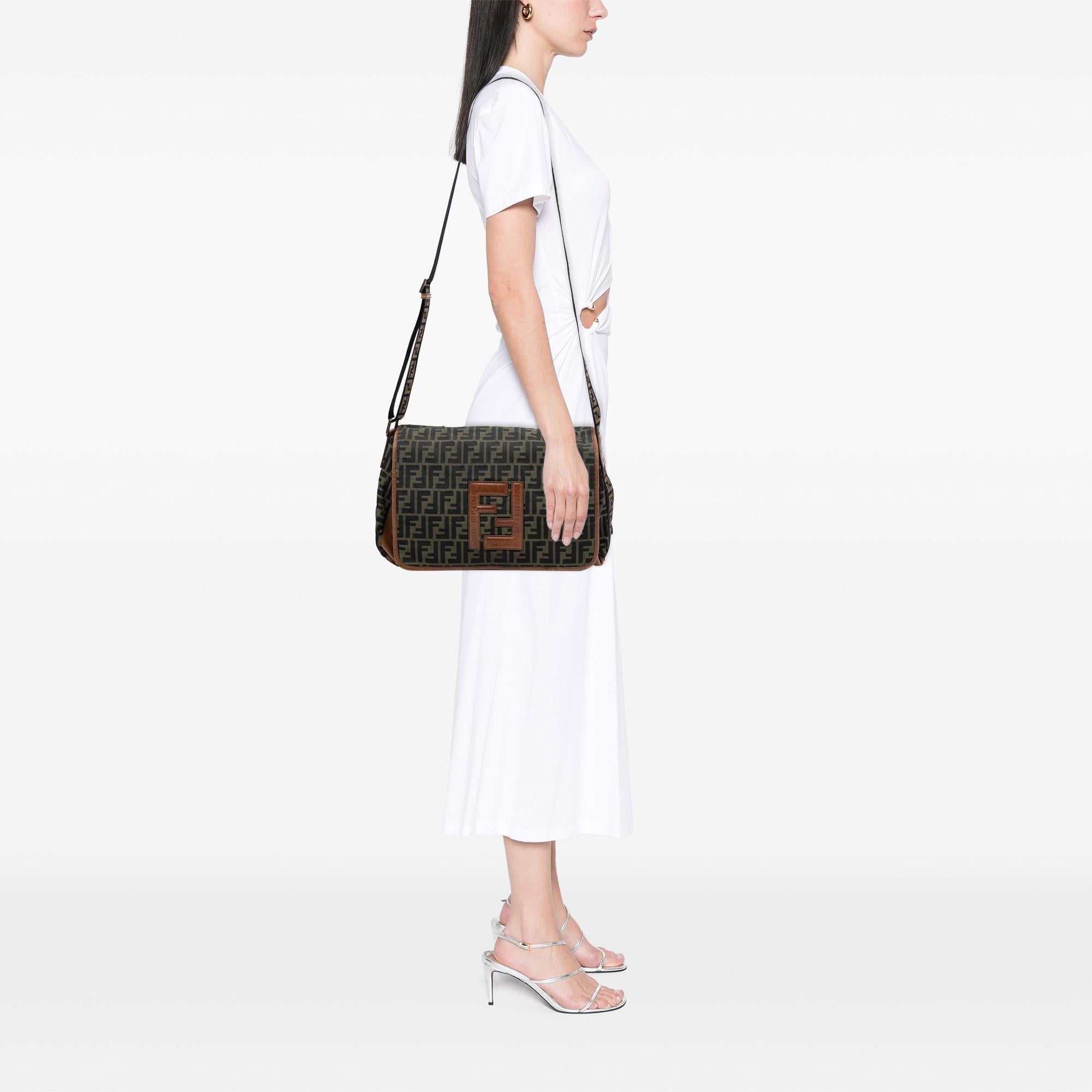 Fendi Zucca Canvas FF Messenger Bag