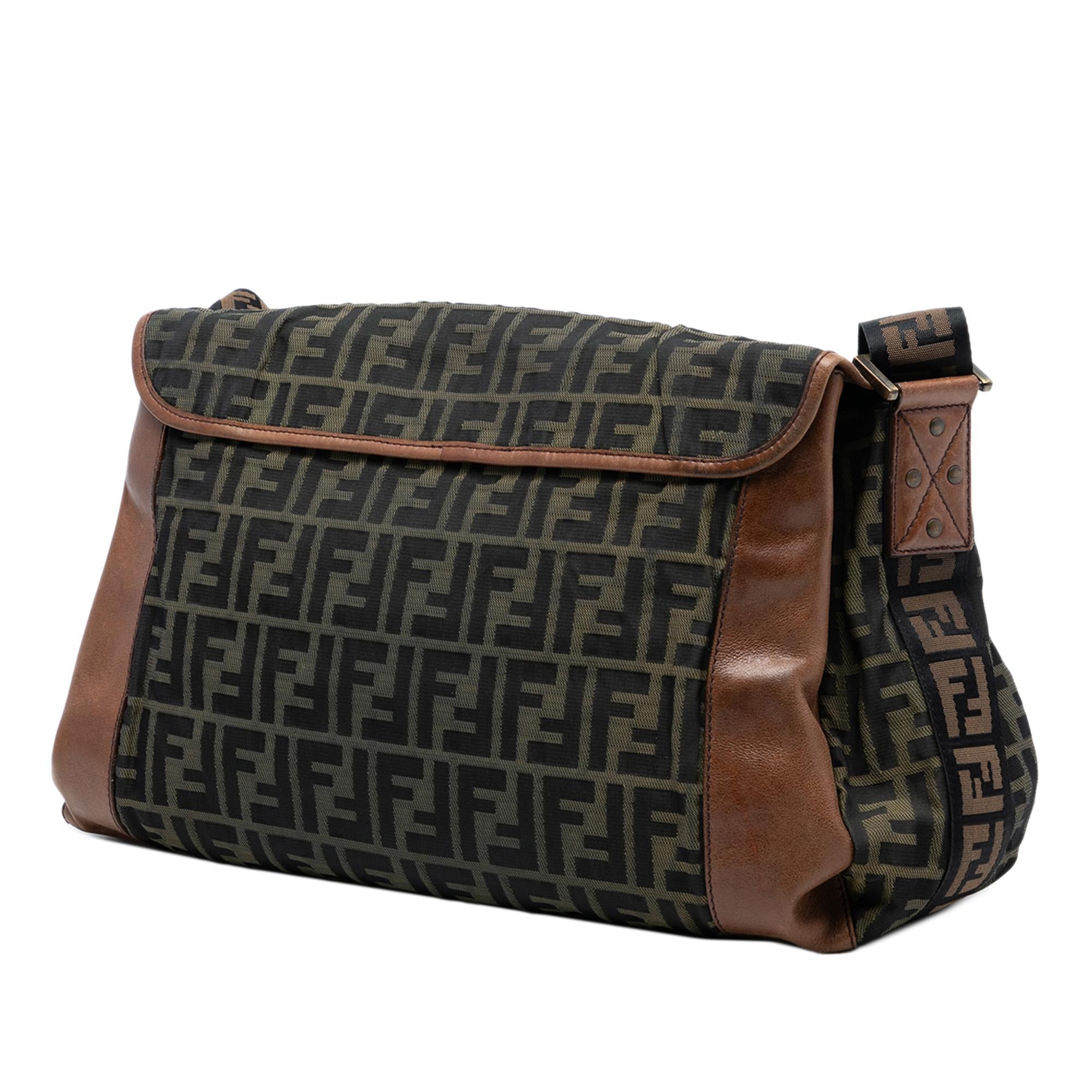 Fendi Zucca Canvas FF Messenger Bag