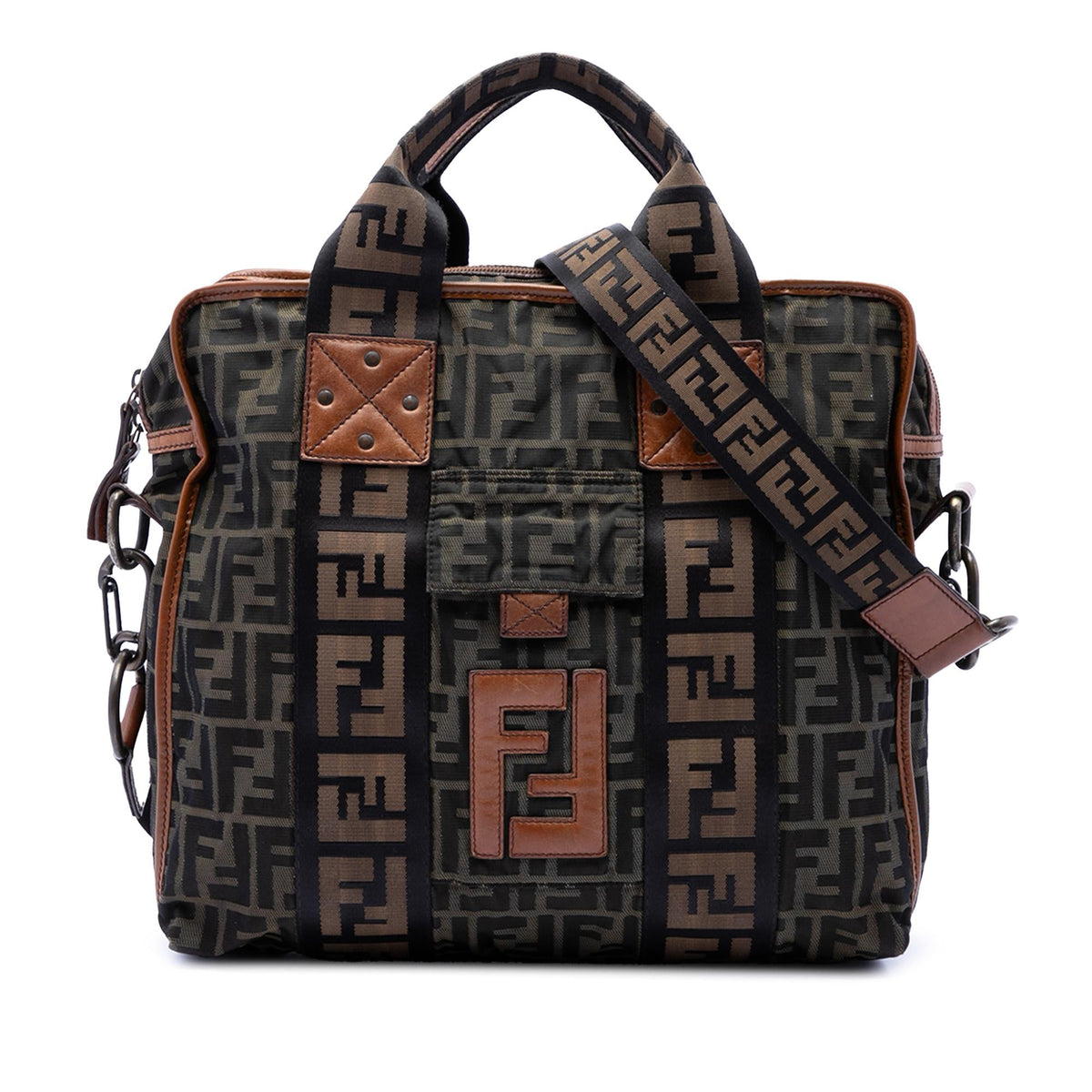 Fendi Zucca Canvas FF Satchel