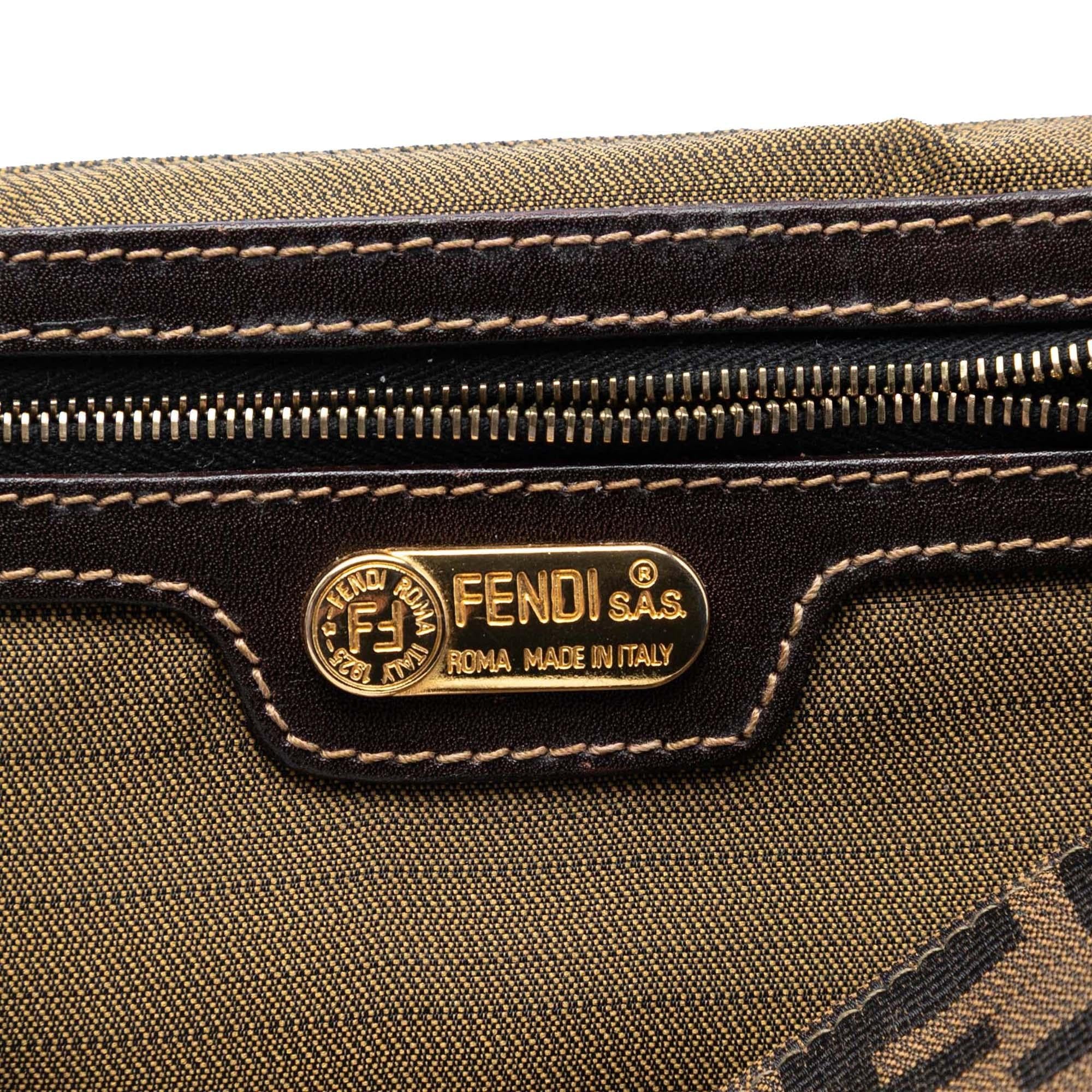 Fendi Zucca Canvas Flap Shoulder Bag