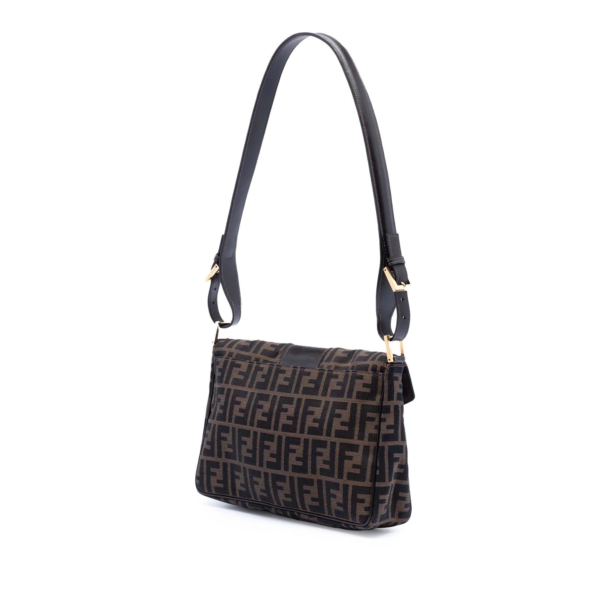 Fendi Zucca Canvas Flap Shoulder Bag