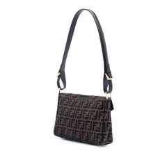 Fendi Zucca Canvas Flap Shoulder Bag
