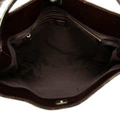 Fendi Zucca Canvas Metal Handle Tote