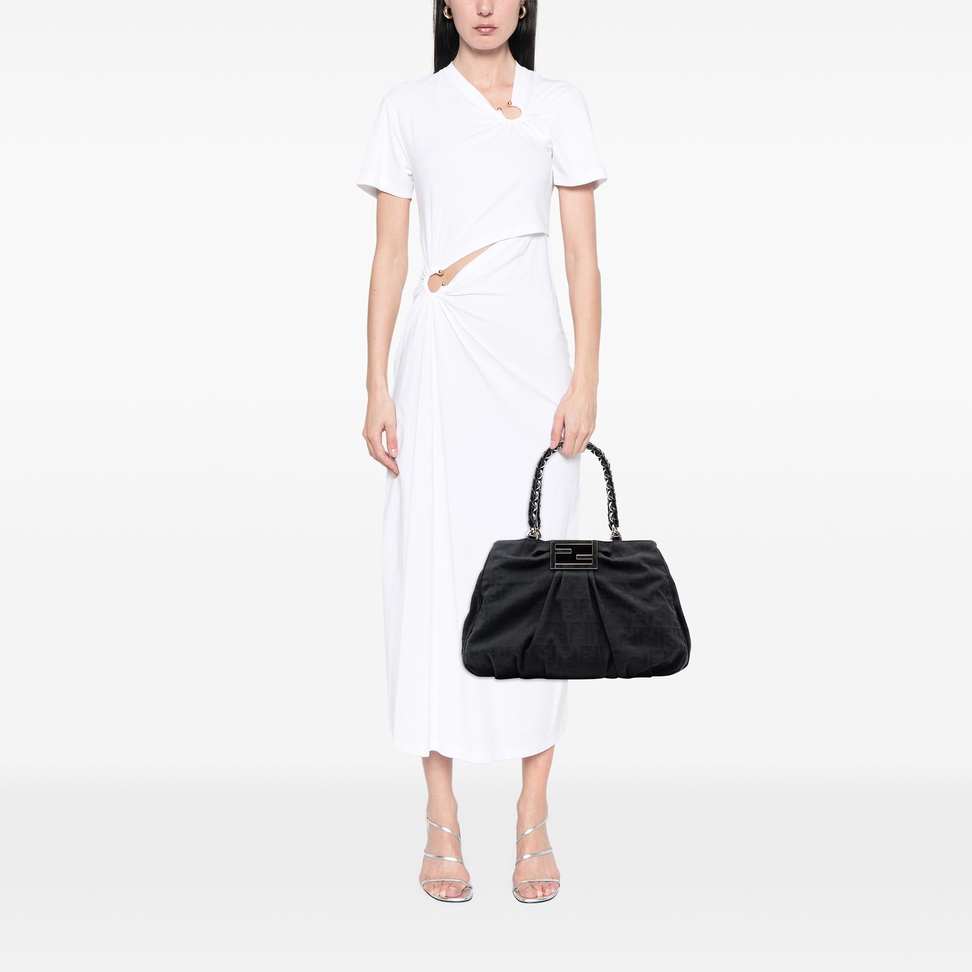 Fendi Zucca Canvas Mia Chain Tote