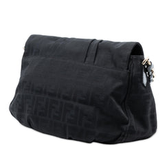 Fendi Zucca Canvas Mia Flap Shoulder Bag