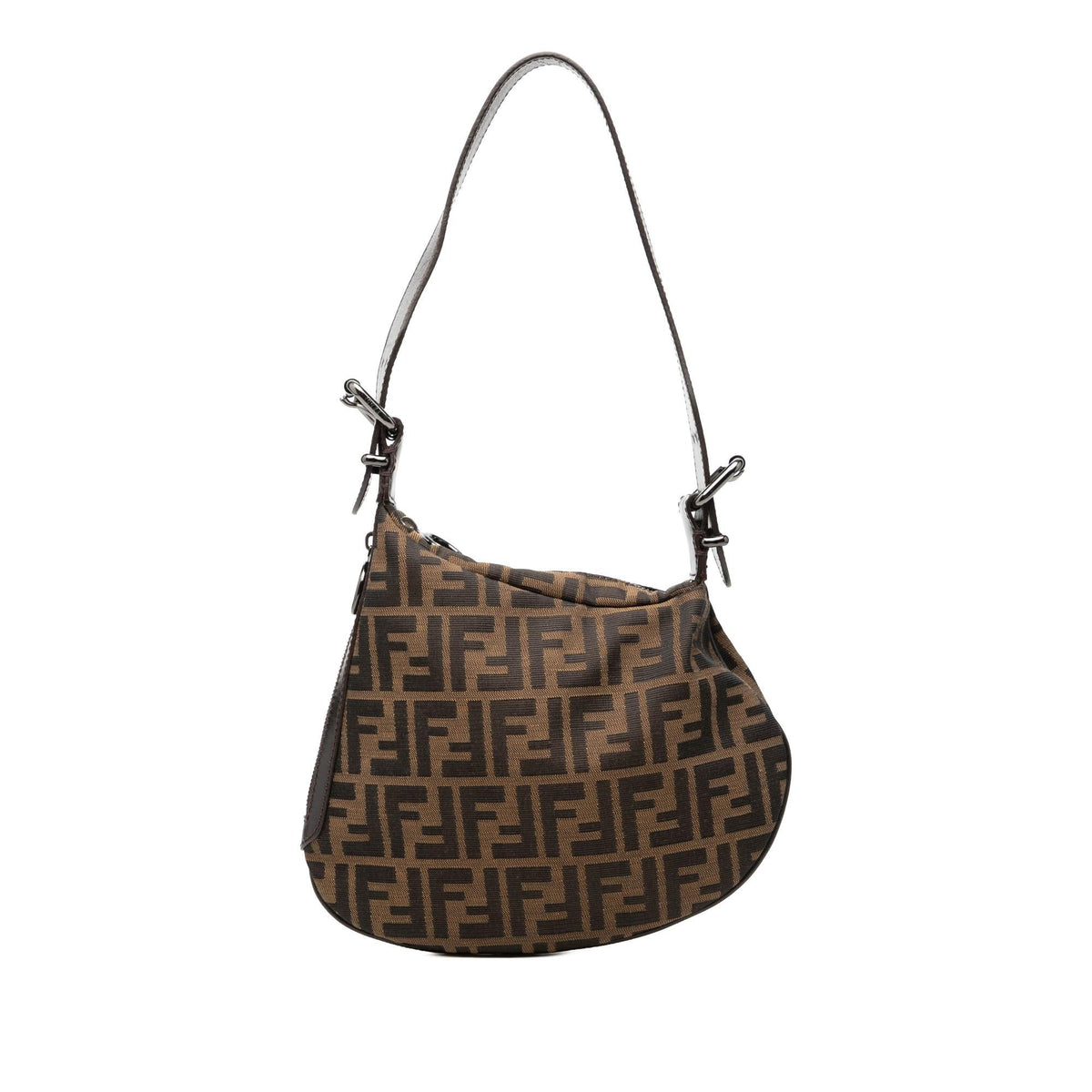 Fendi Zucca Canvas Oyster Hobo