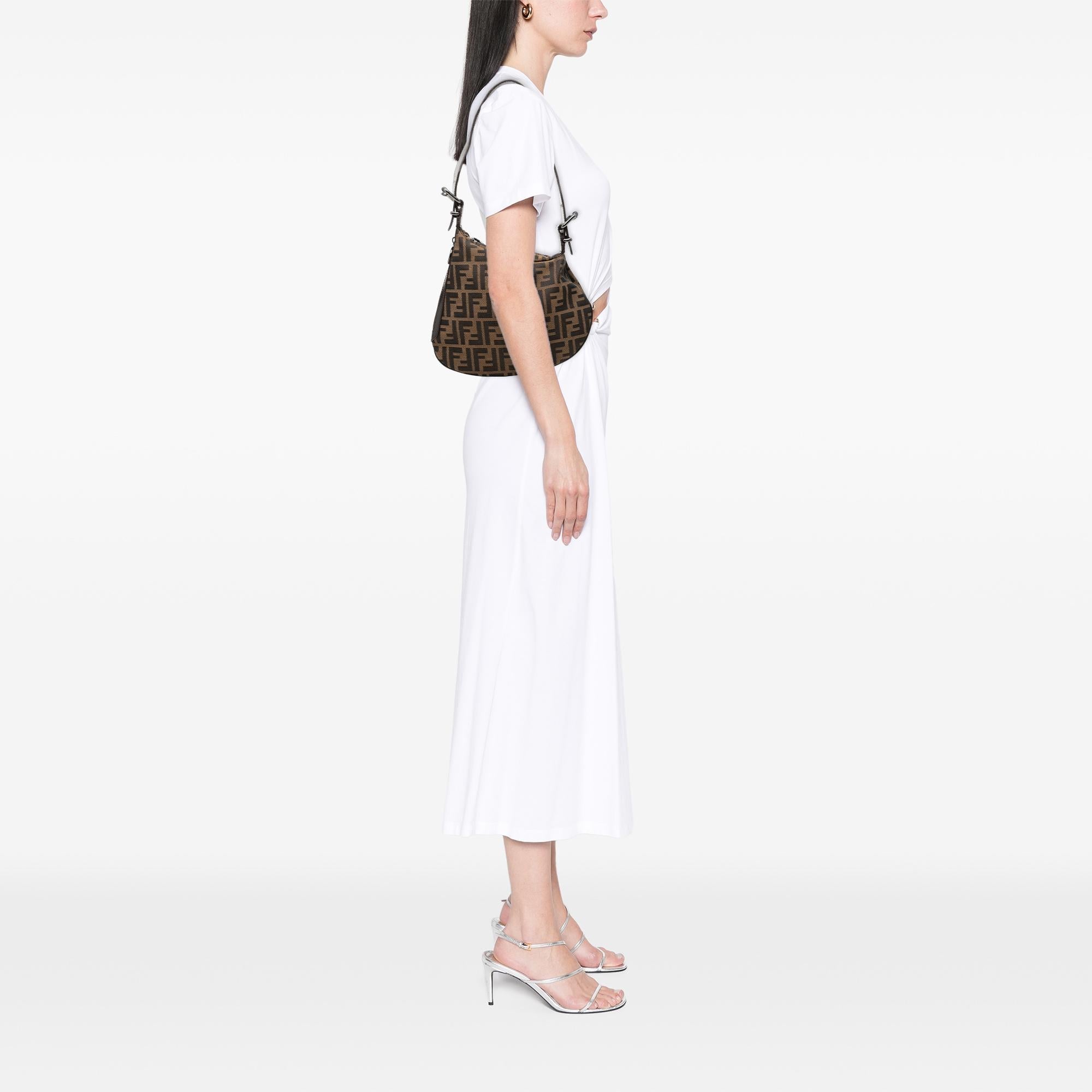 Fendi Zucca Canvas Oyster Hobo