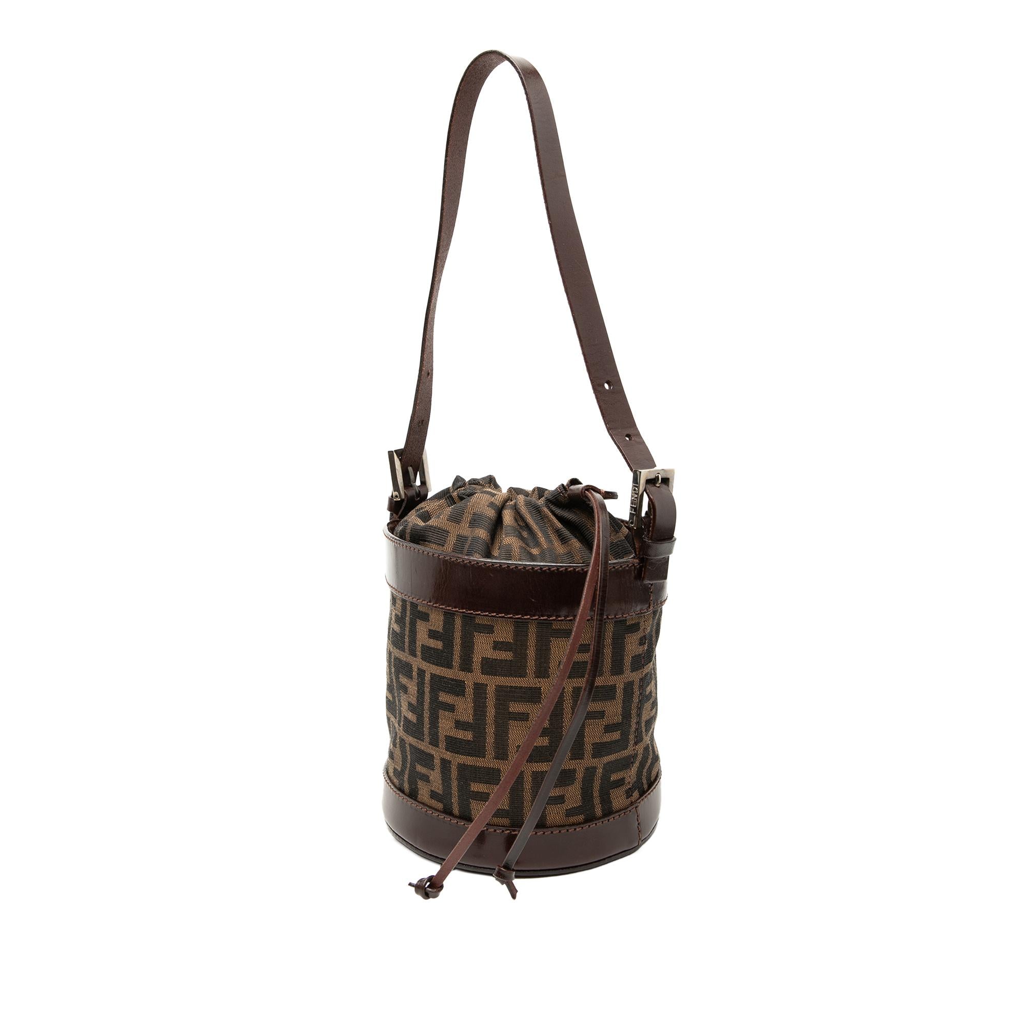 Fendi Zucca Canvas Palazzo Bucket Bag