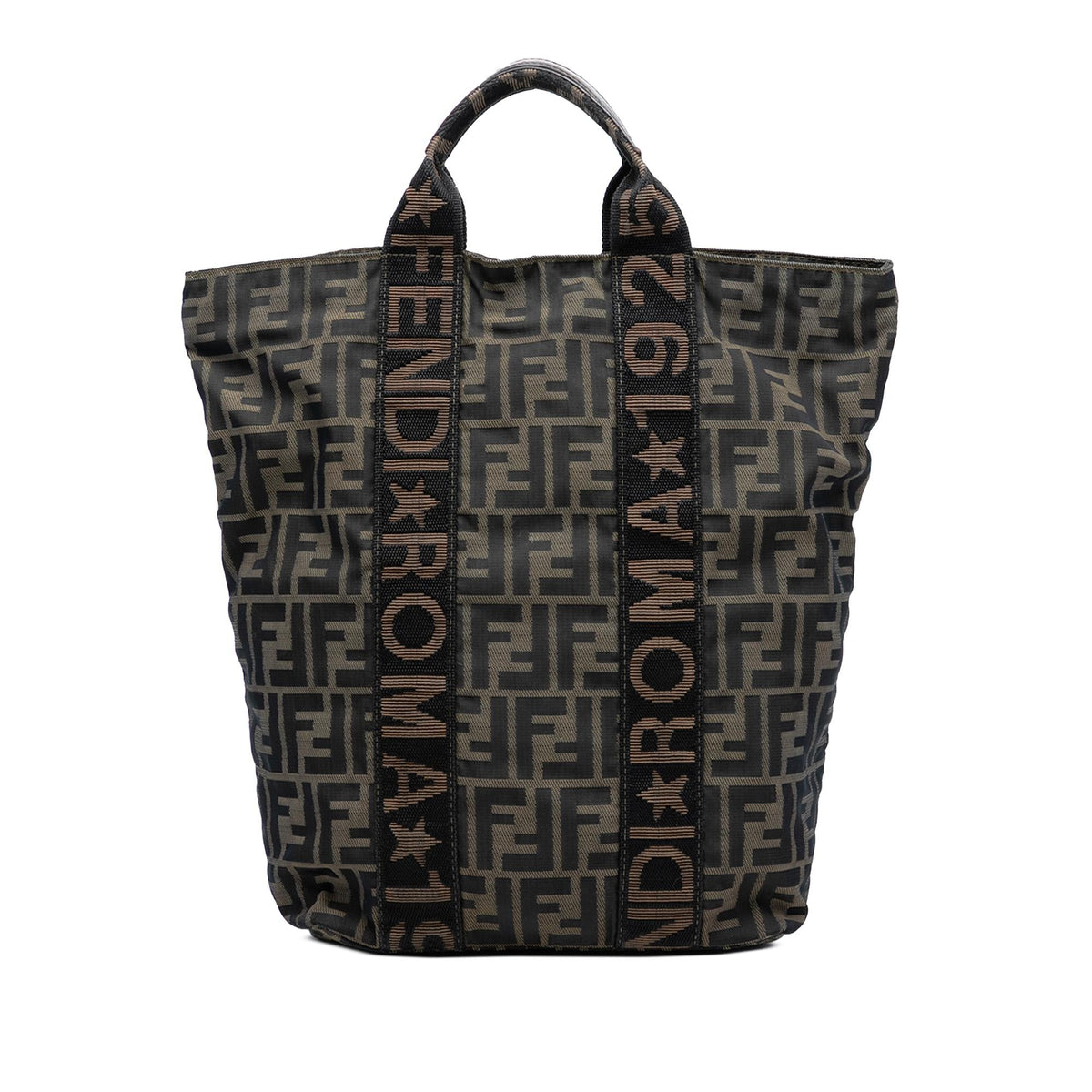 Fendi Zucca Canvas Roma 1925 Shopping Tote