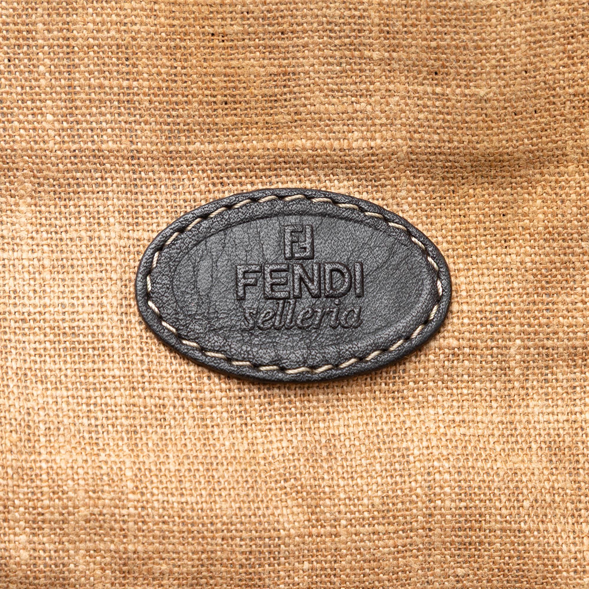 Fendi Zucca Canvas Selleria Shopping Tote