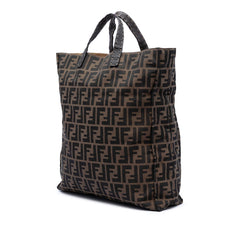 Fendi Zucca Canvas Selleria Shopping Tote