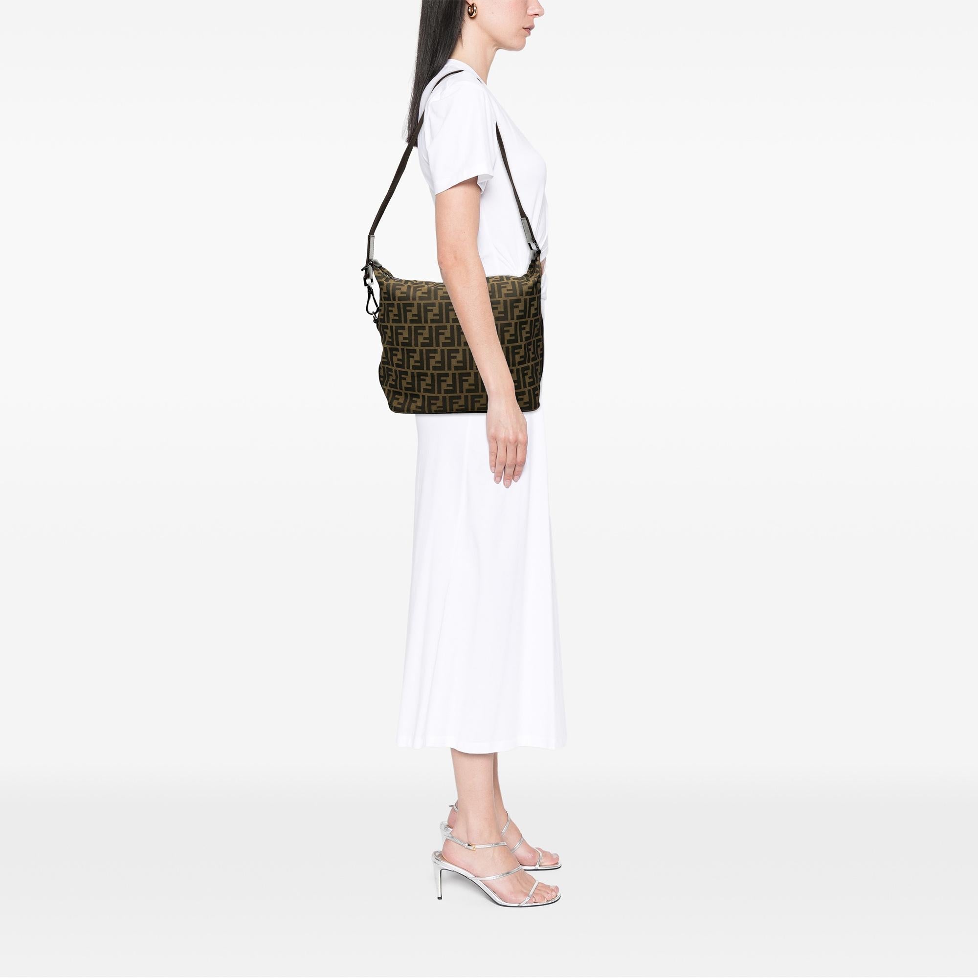 Fendi Zucca Canvas Shoulder Bag