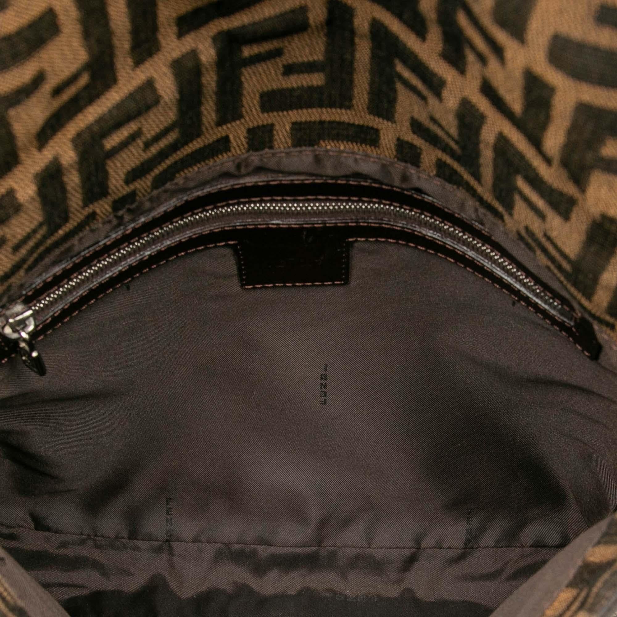Fendi Zucca Canvas Shoulder Bag